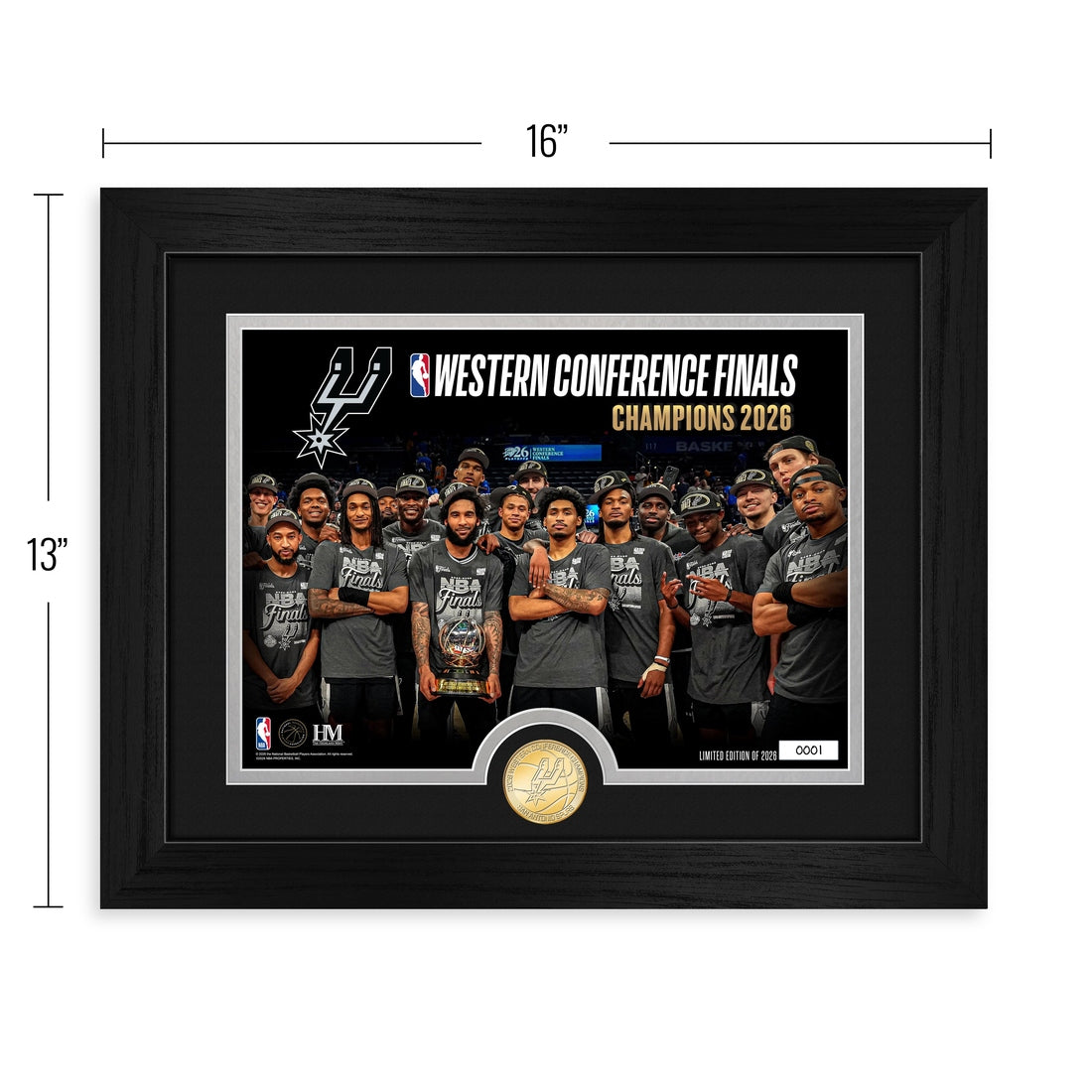 San Antonio Spurs 2026 NBA Western Conference Champions Bronze Coin Celebration Photo Mint