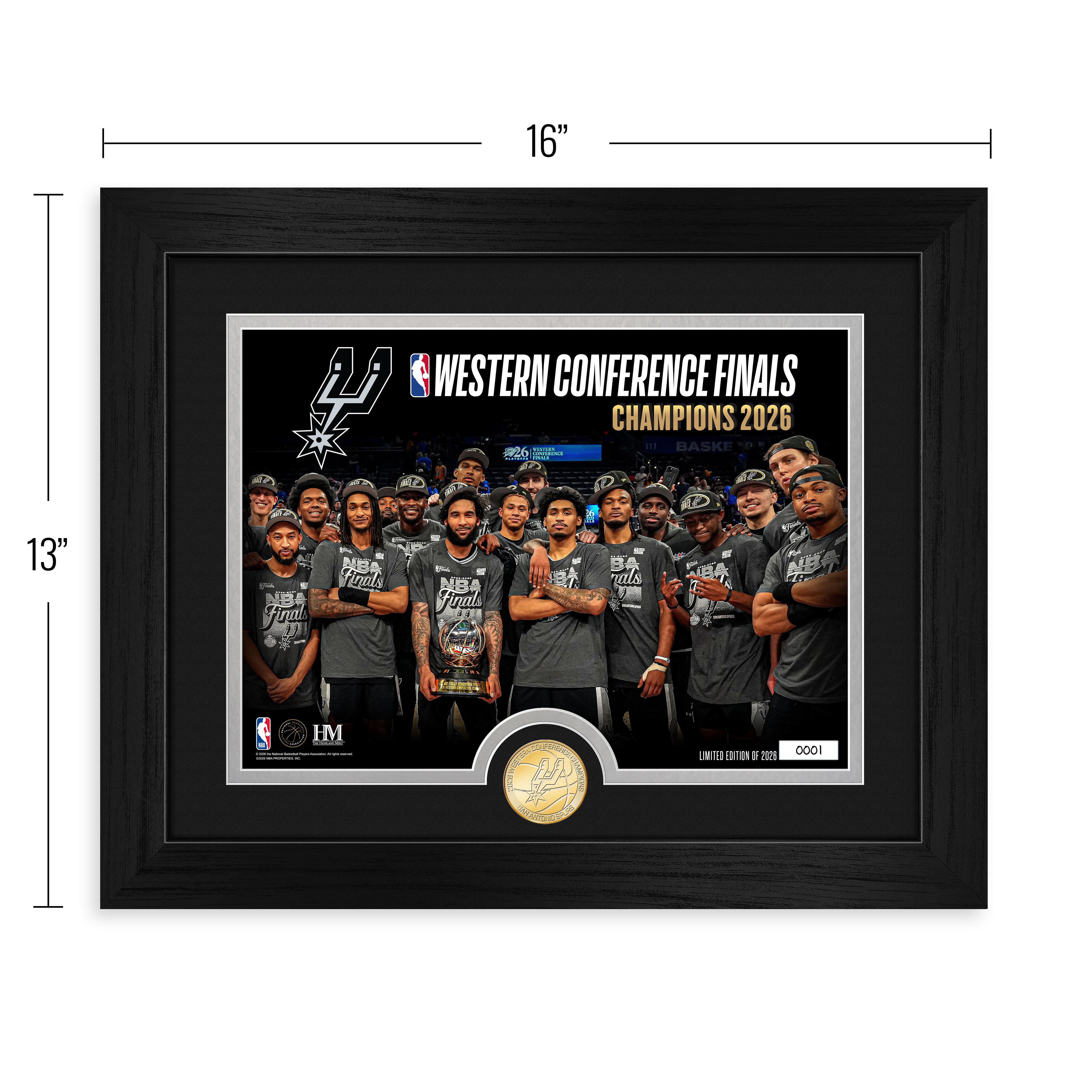 San Antonio Spurs 2026 NBA Western Conference Champions Bronze Coin Celebration Photo Mint