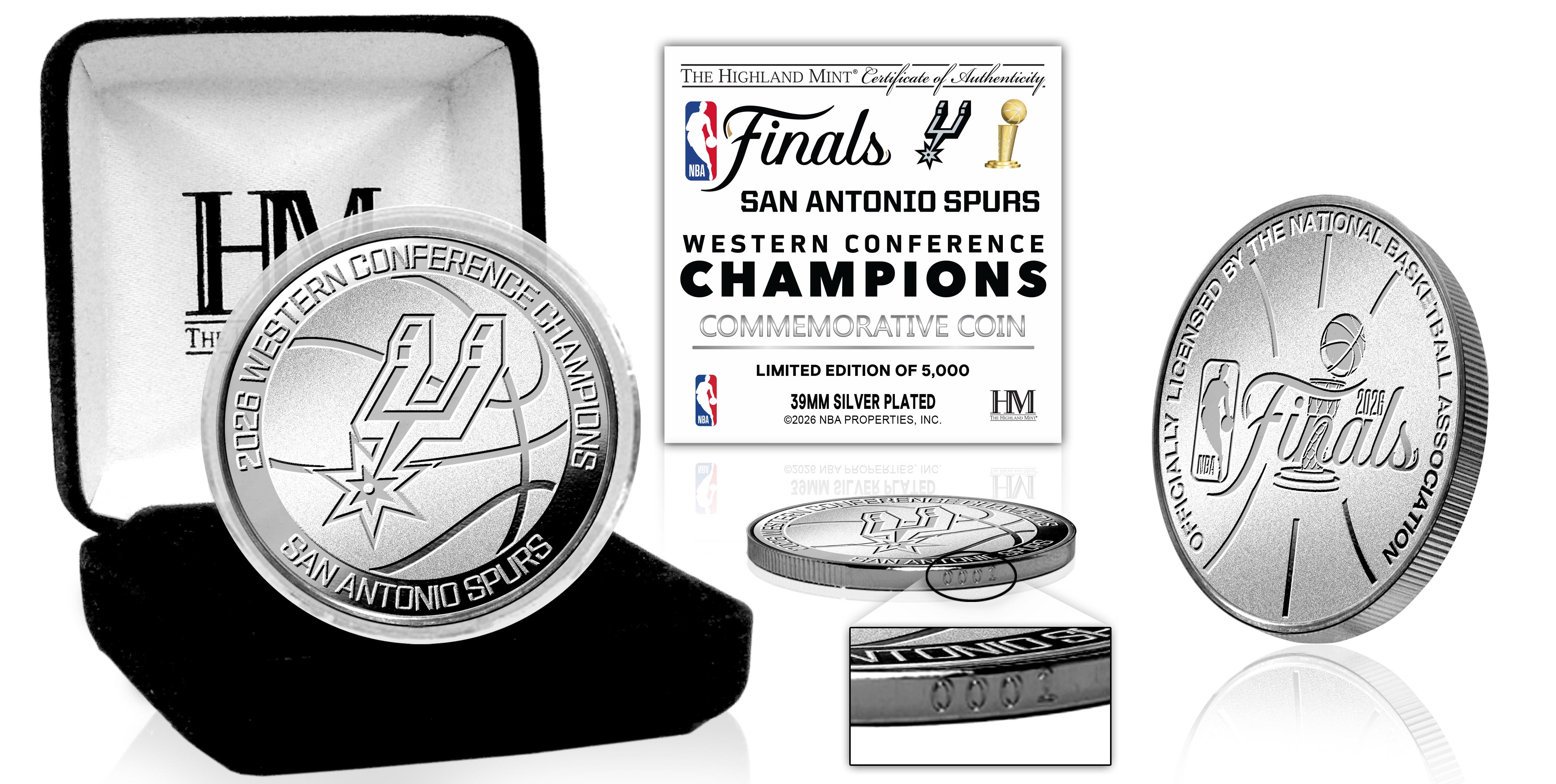 San Antonio Spurs 2026 NBA Western Conference Champions Silver Coin 