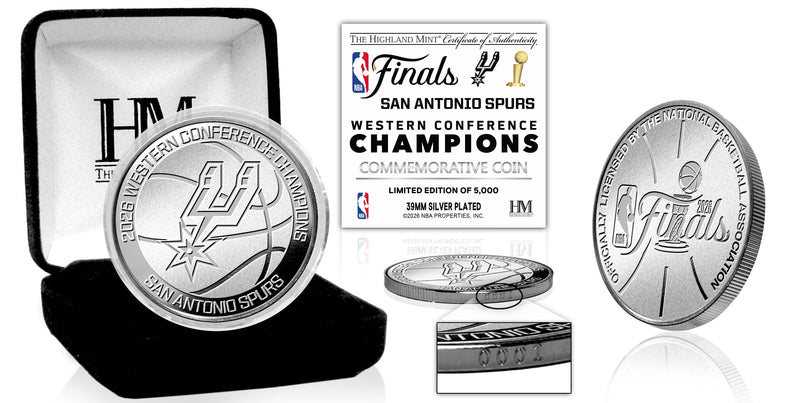 San Antonio Spurs 2026 NBA Western Conference Champions Silver Coin 