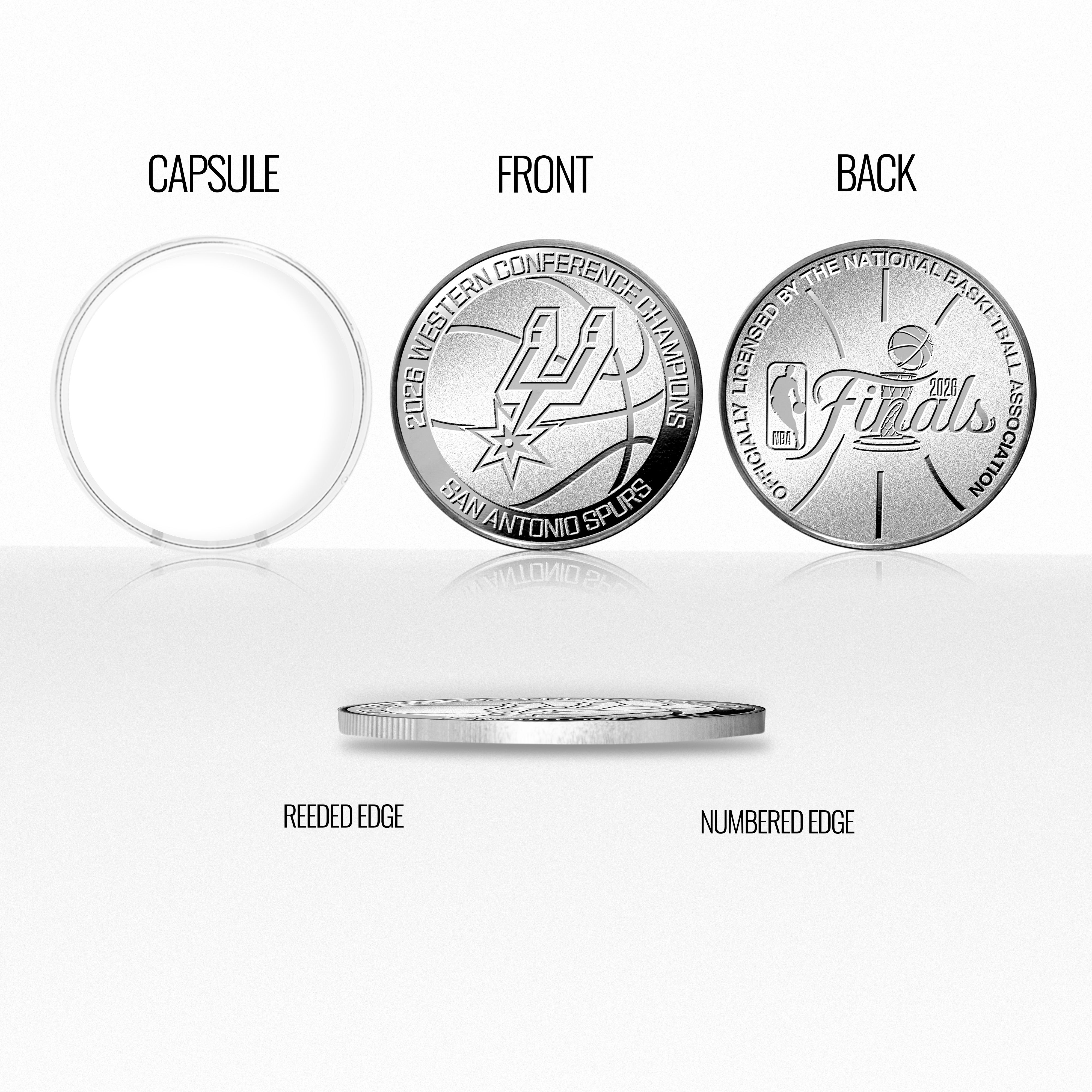 San Antonio Spurs 2026 NBA Western Conference Champions Silver Coin