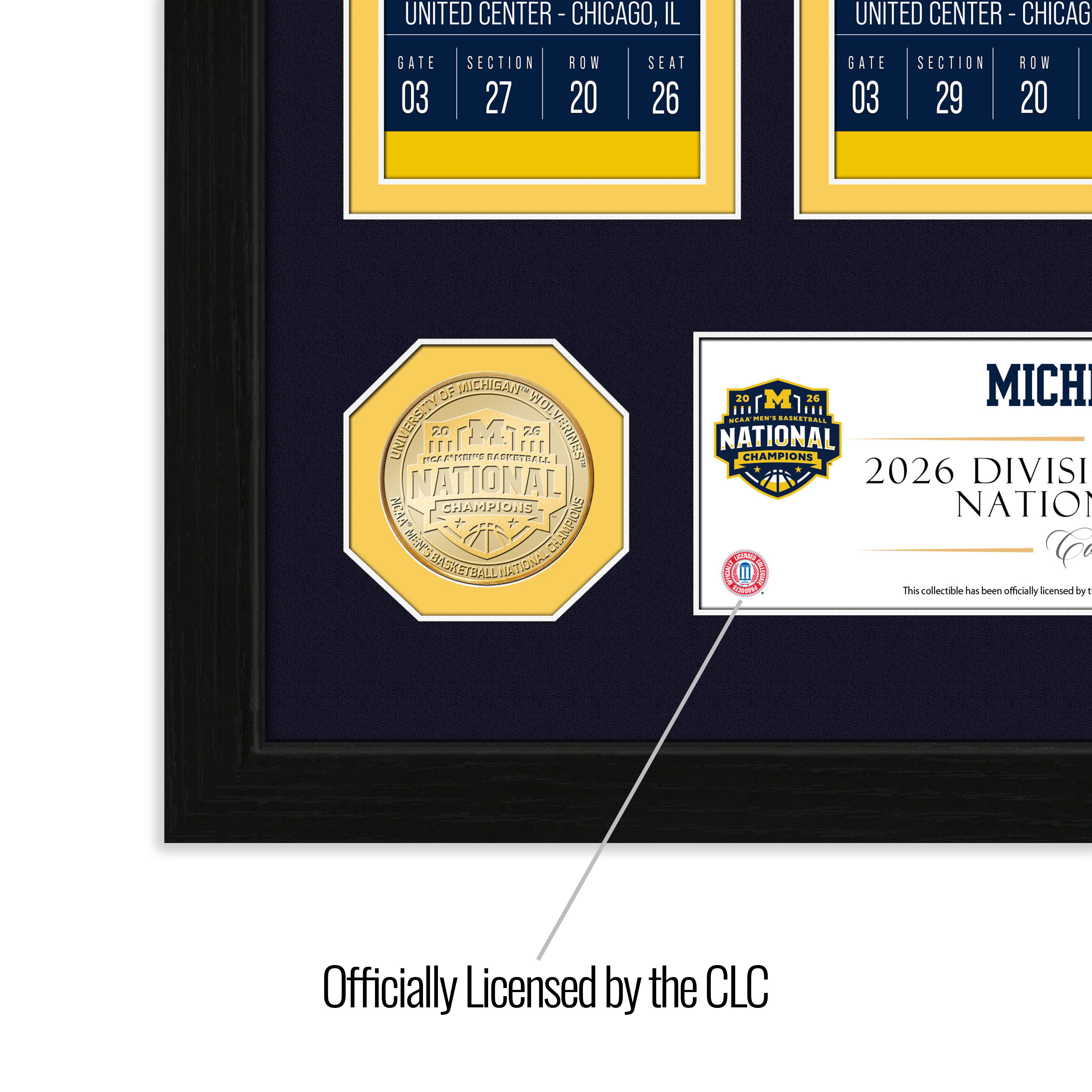 Michigan Wolverines 2026 NCAA Men’s Basketball Road to the Championship Ticket Collection Photo Mint