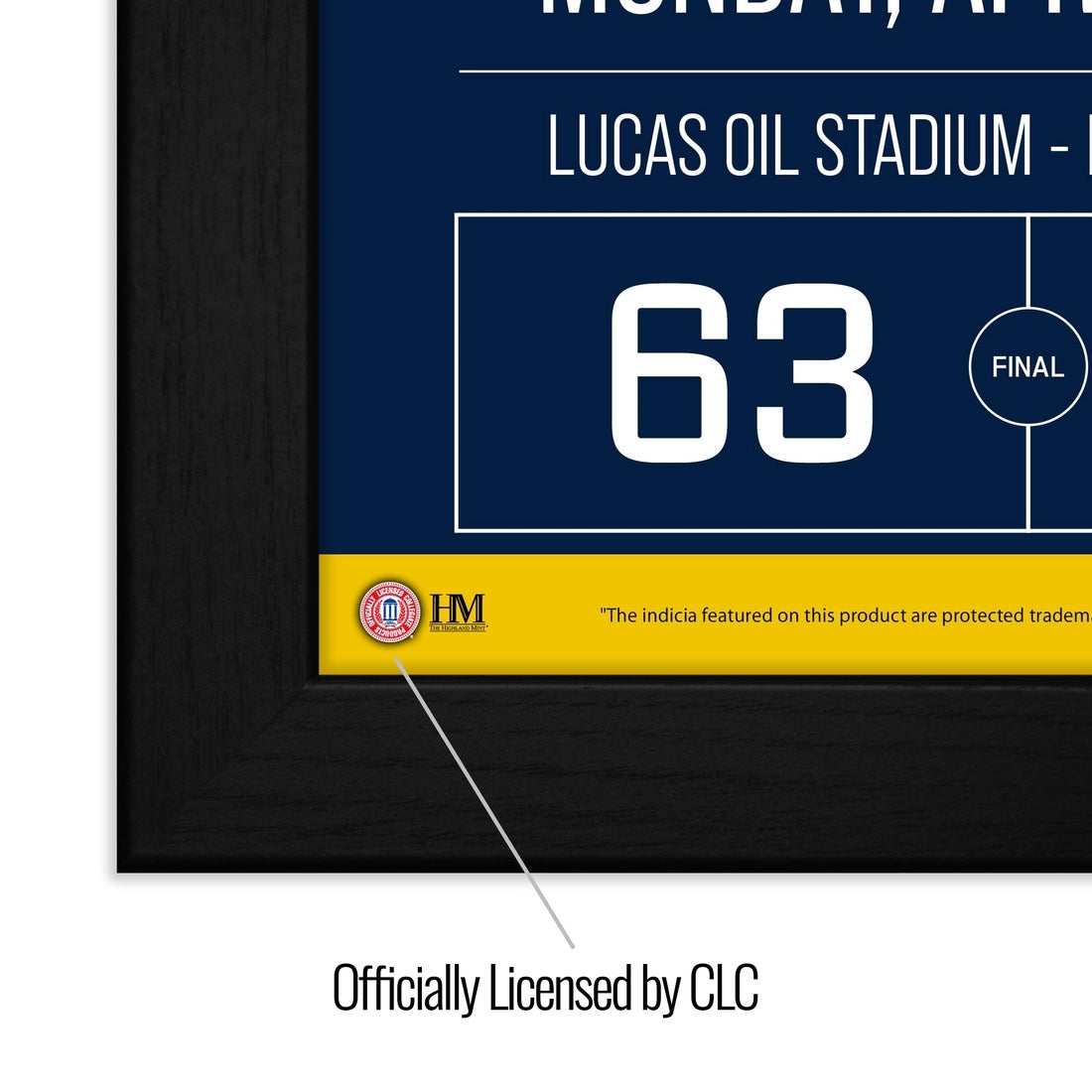 Michigan Wolverines 2026 NCAA Men's Basketball Champions Game Day Frame