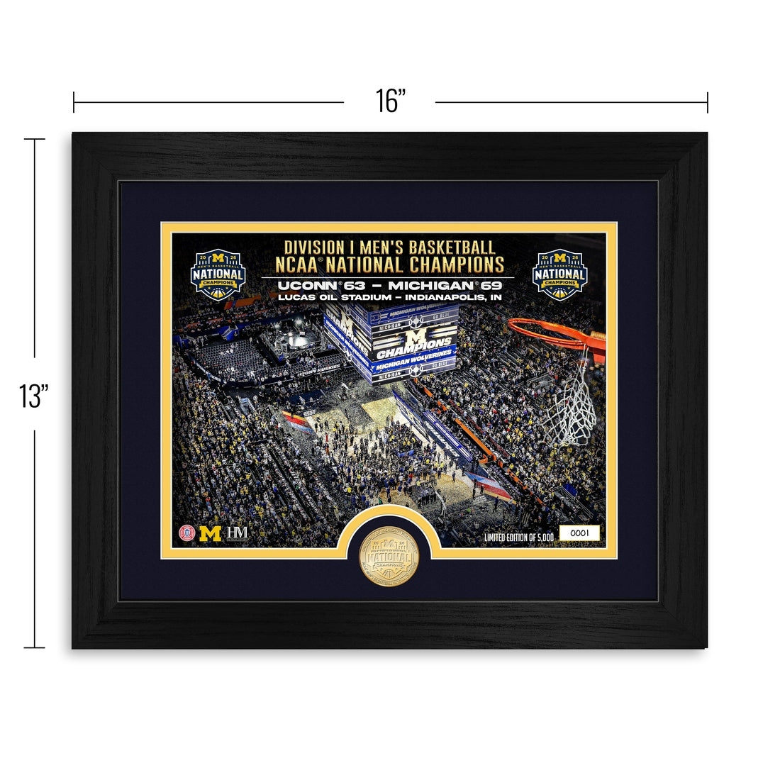 Michigan Wolverines 2026 NCAA Men’s Basketball National Champions Celebration Photo Mint
