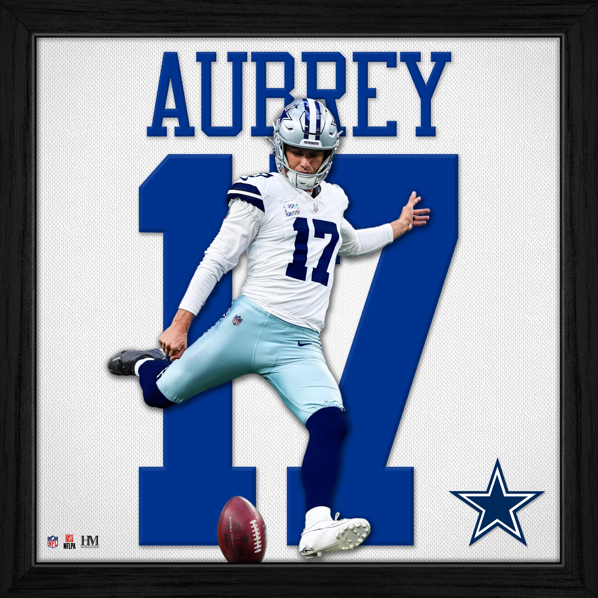Brandon Aubrey Dallas Cowboys Impact Jersey Frame