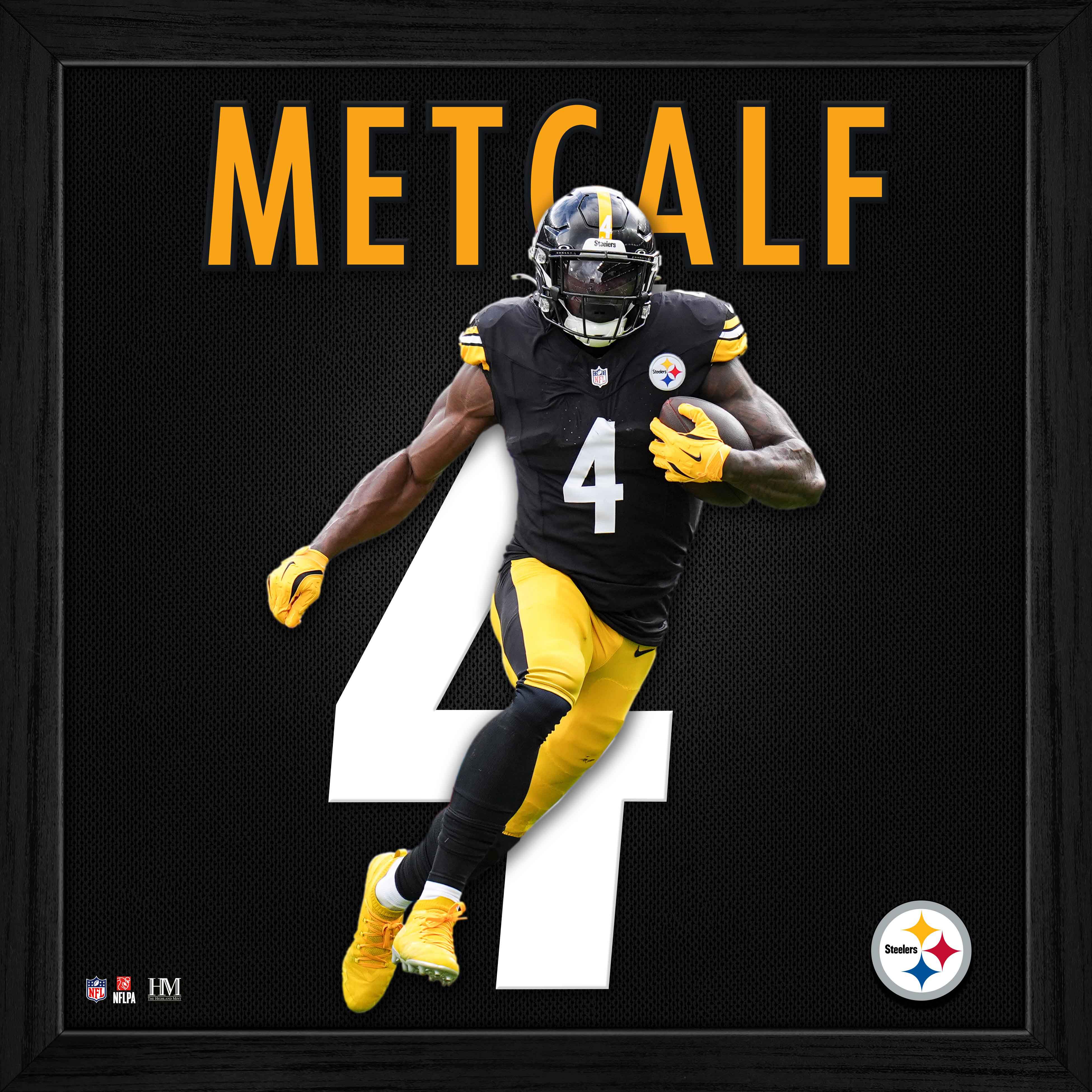 DK Metcalf Pittsburgh Steelers Impact Jersey Frame