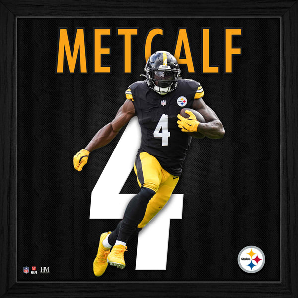 DK Metcalf Pittsburgh Steelers Impact Jersey Frame