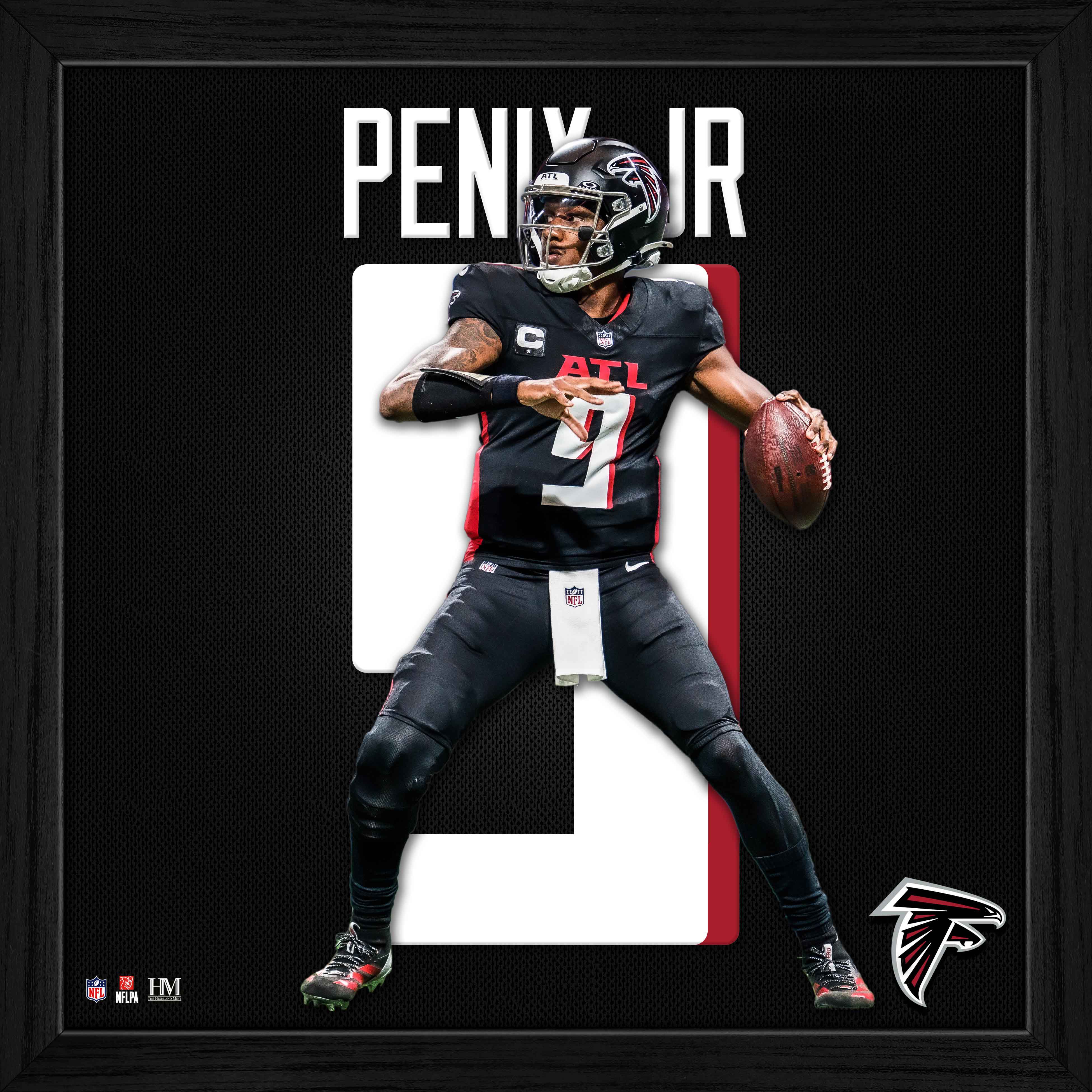 Michael Penix Jr. Atlanta Falcons Impact Jersey Frame
