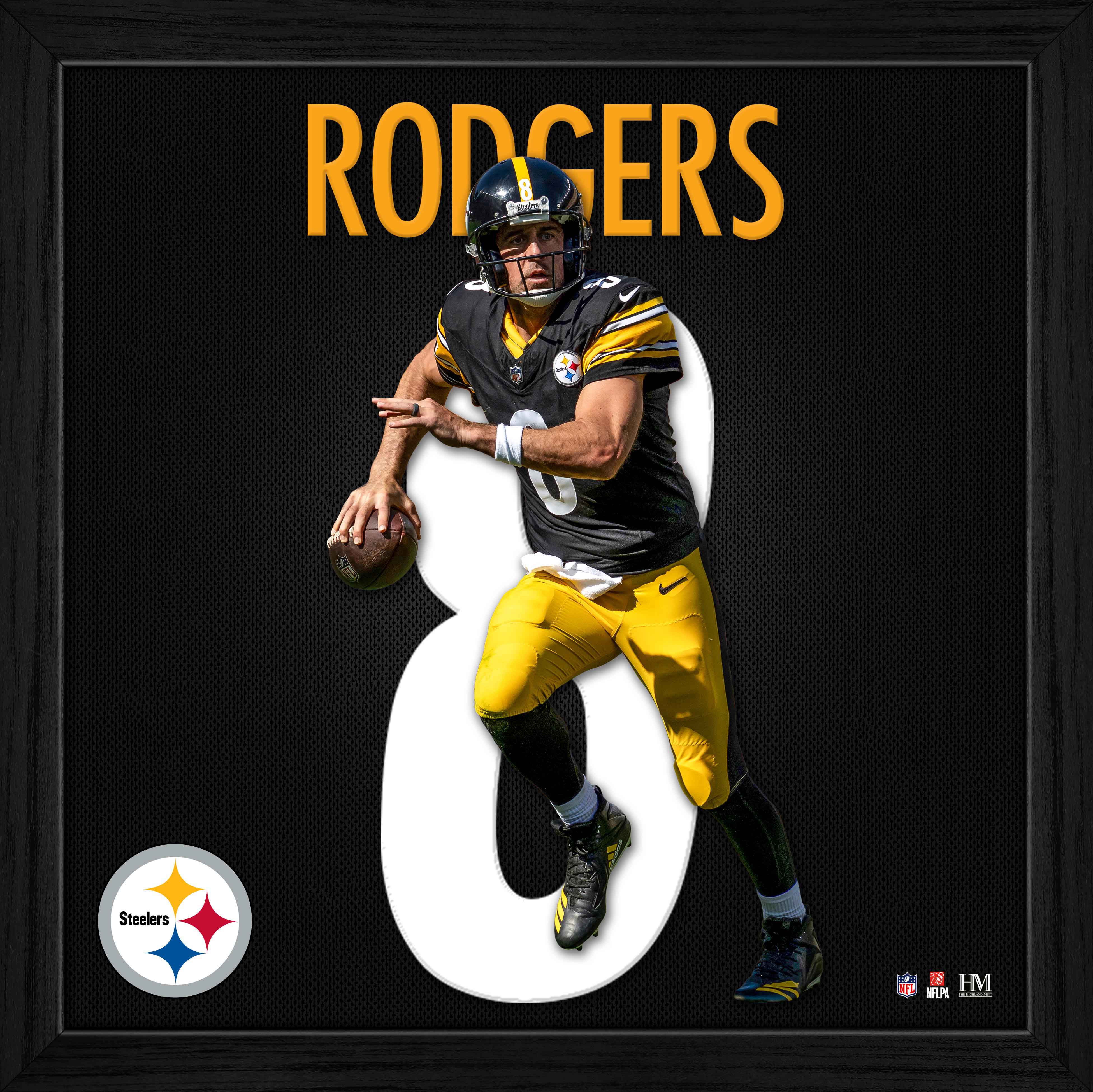 Aaron Rodgers Pittsburgh Steelers Impact Jersey Frame