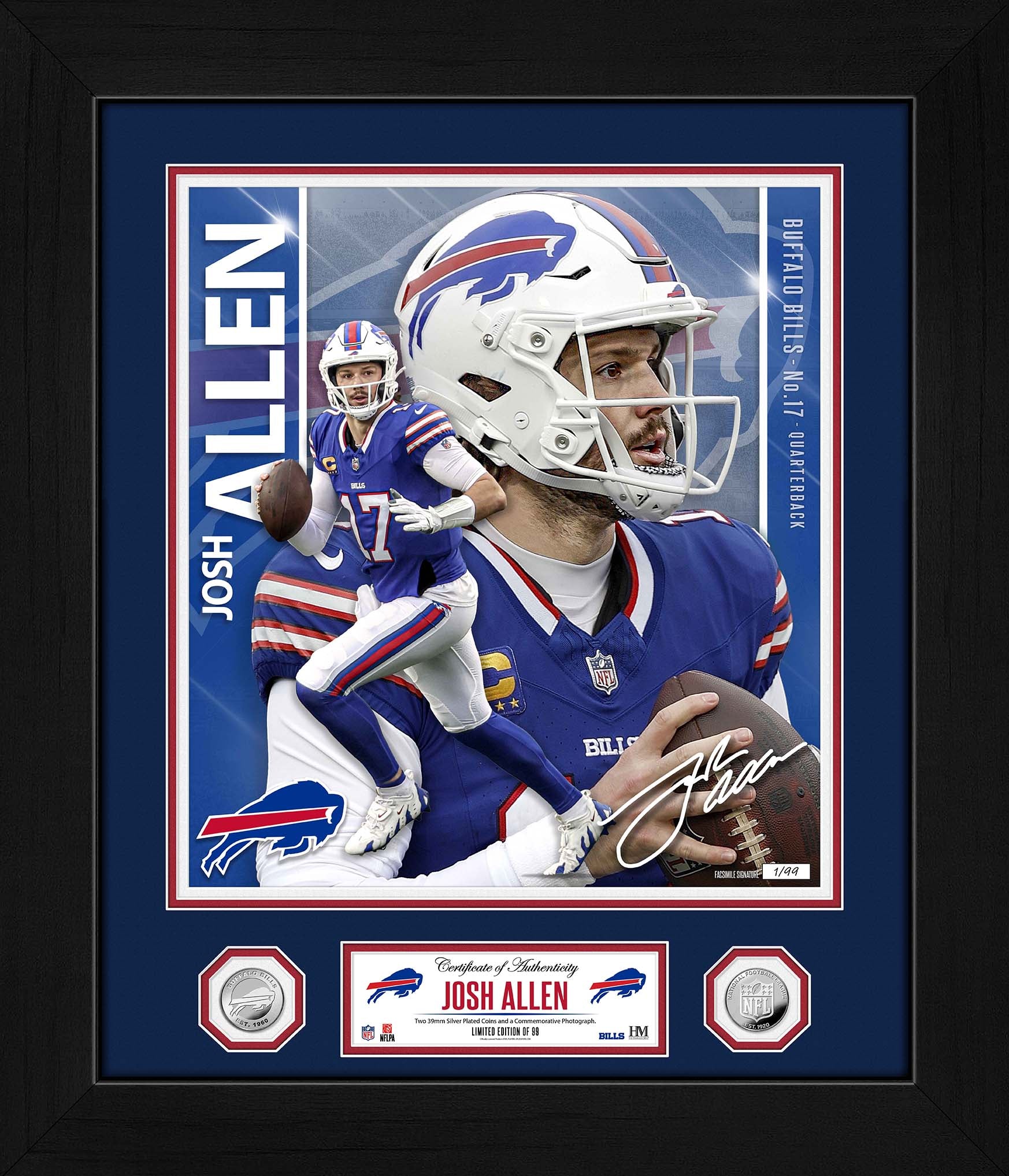 Josh Allen Buffalo Bills Special Edition Silver Coin Photomint