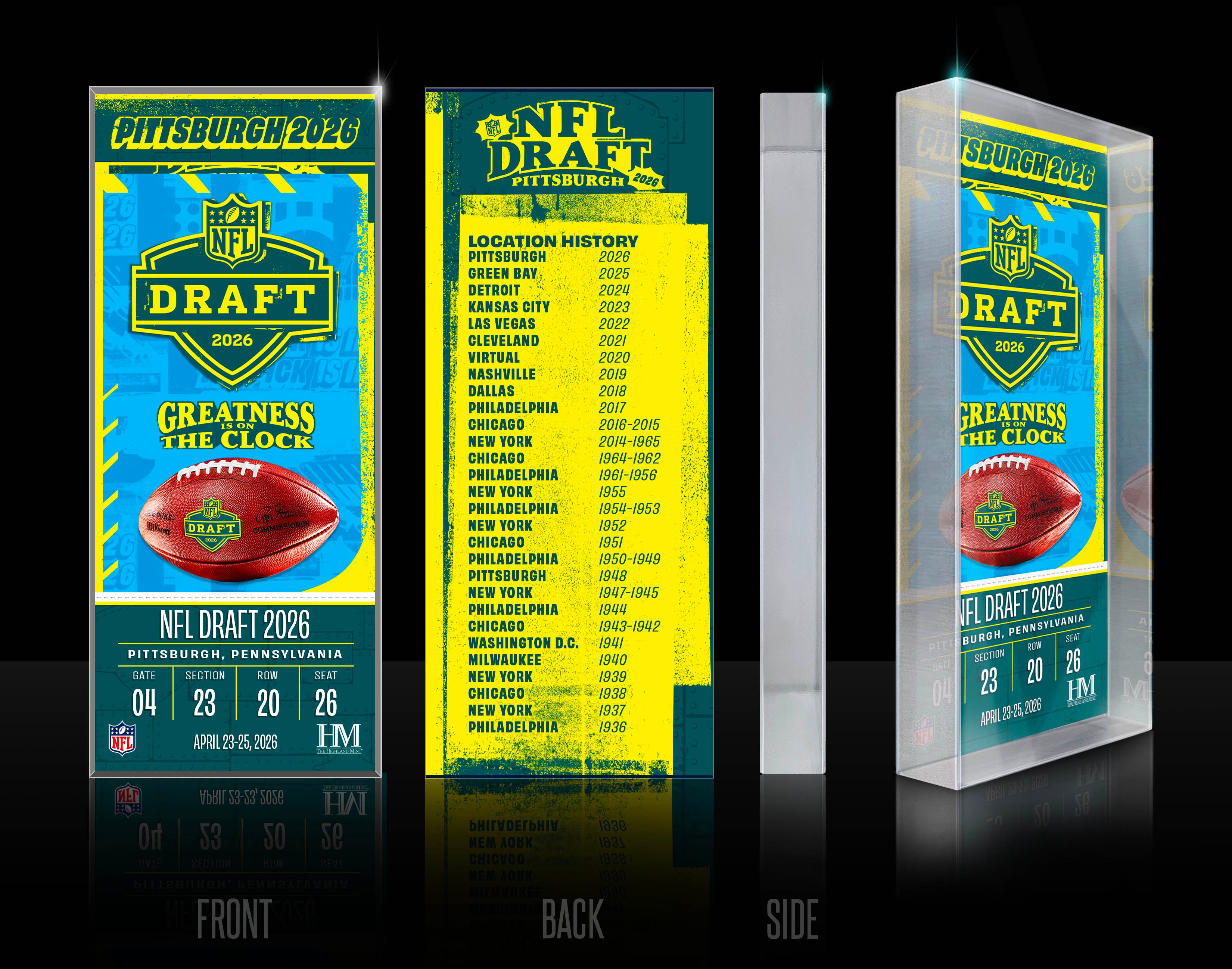 2026 NFL Draft 3D Ticket BlocKart