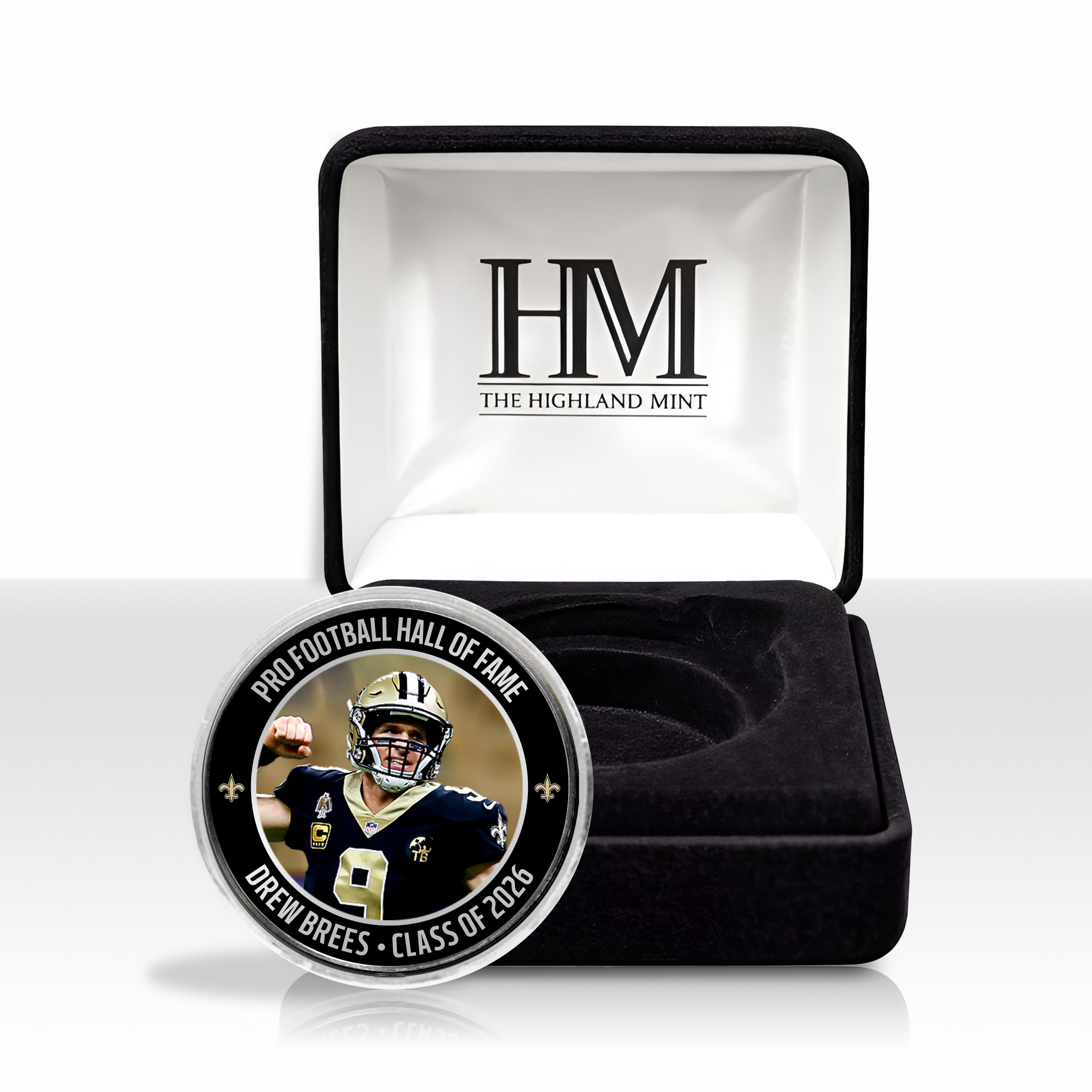 Drew Brees 2026 NFL Hall of Fame Induction Silver Plated Coin