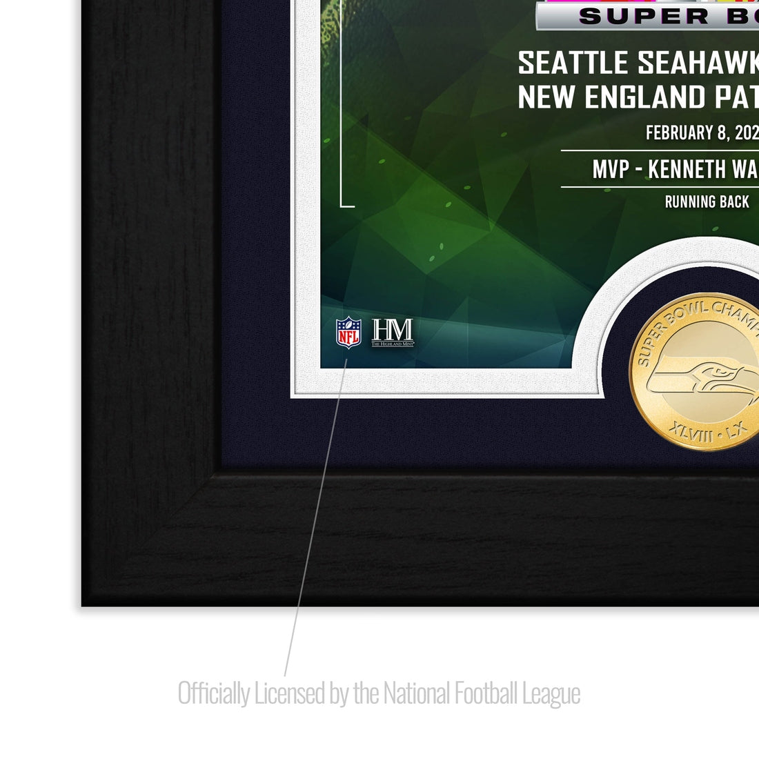 Seattle Seahawks 2-time Super Bowl Champions Legacy Bronze Coin Photo Mint