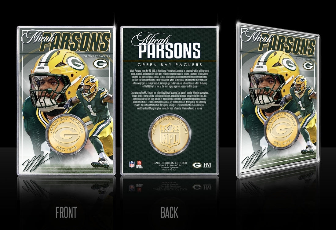 Micah Parsons Green Bay Packers Bronze Coin Card