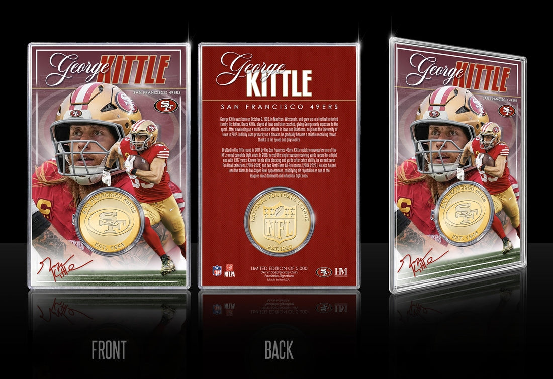 George Kittle San Francisco 49ers Bronze Coin Card