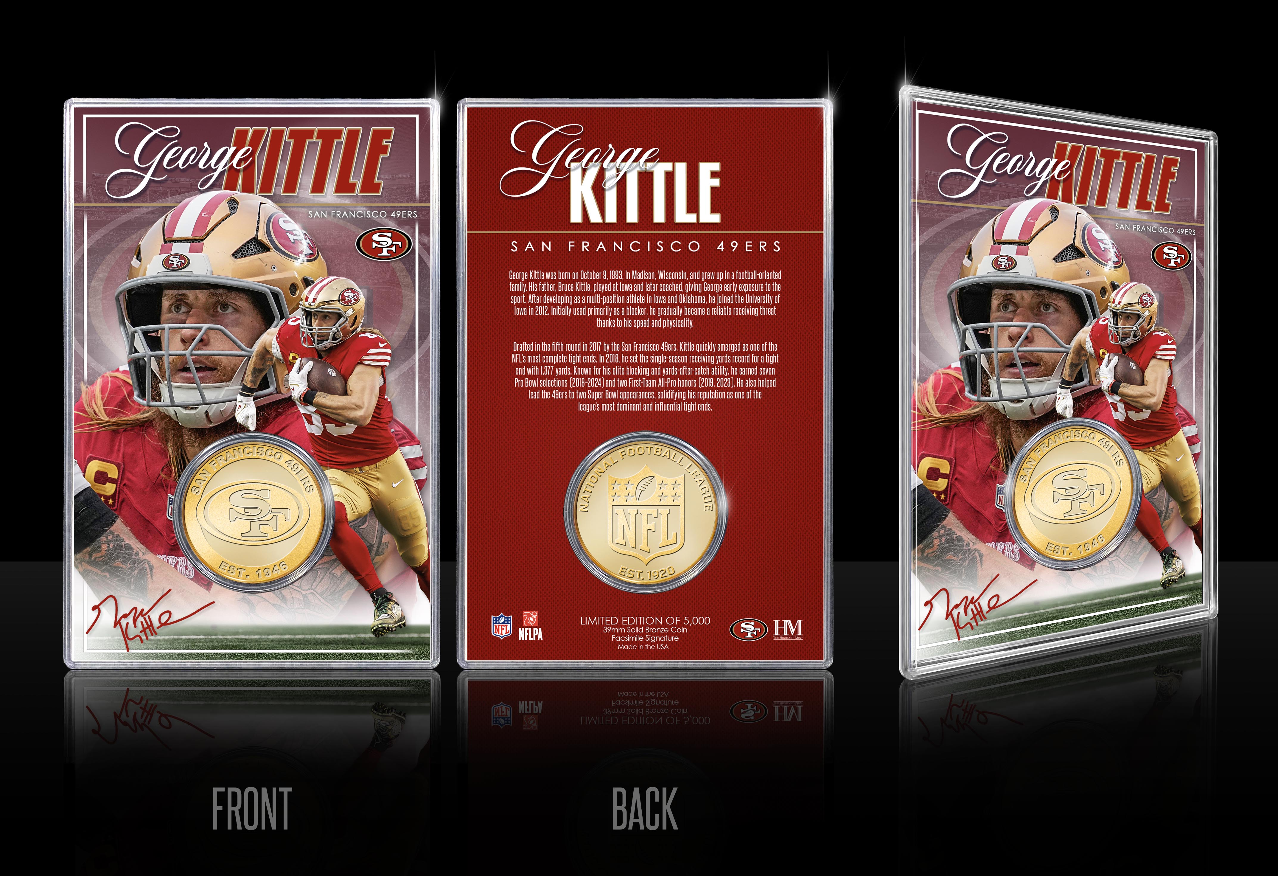 George Kittle San Francisco 49ers Bronze Coin Card