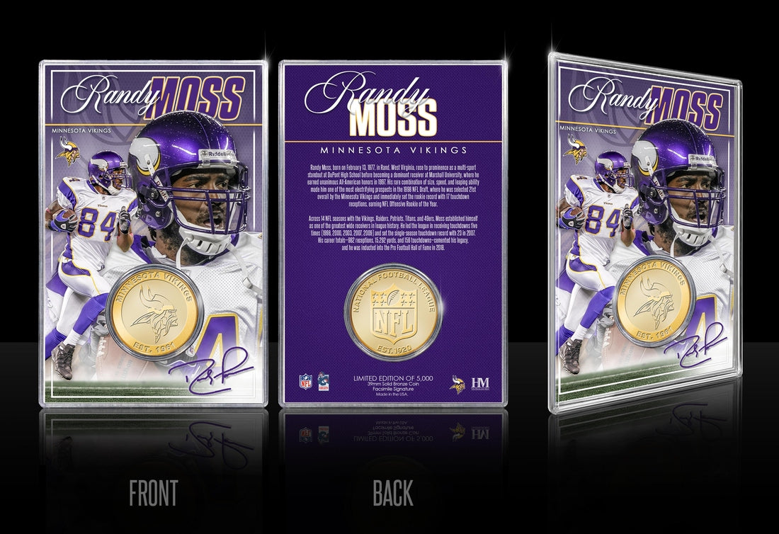 Randy Moss Minnesota Vikings Bronze Coin Card