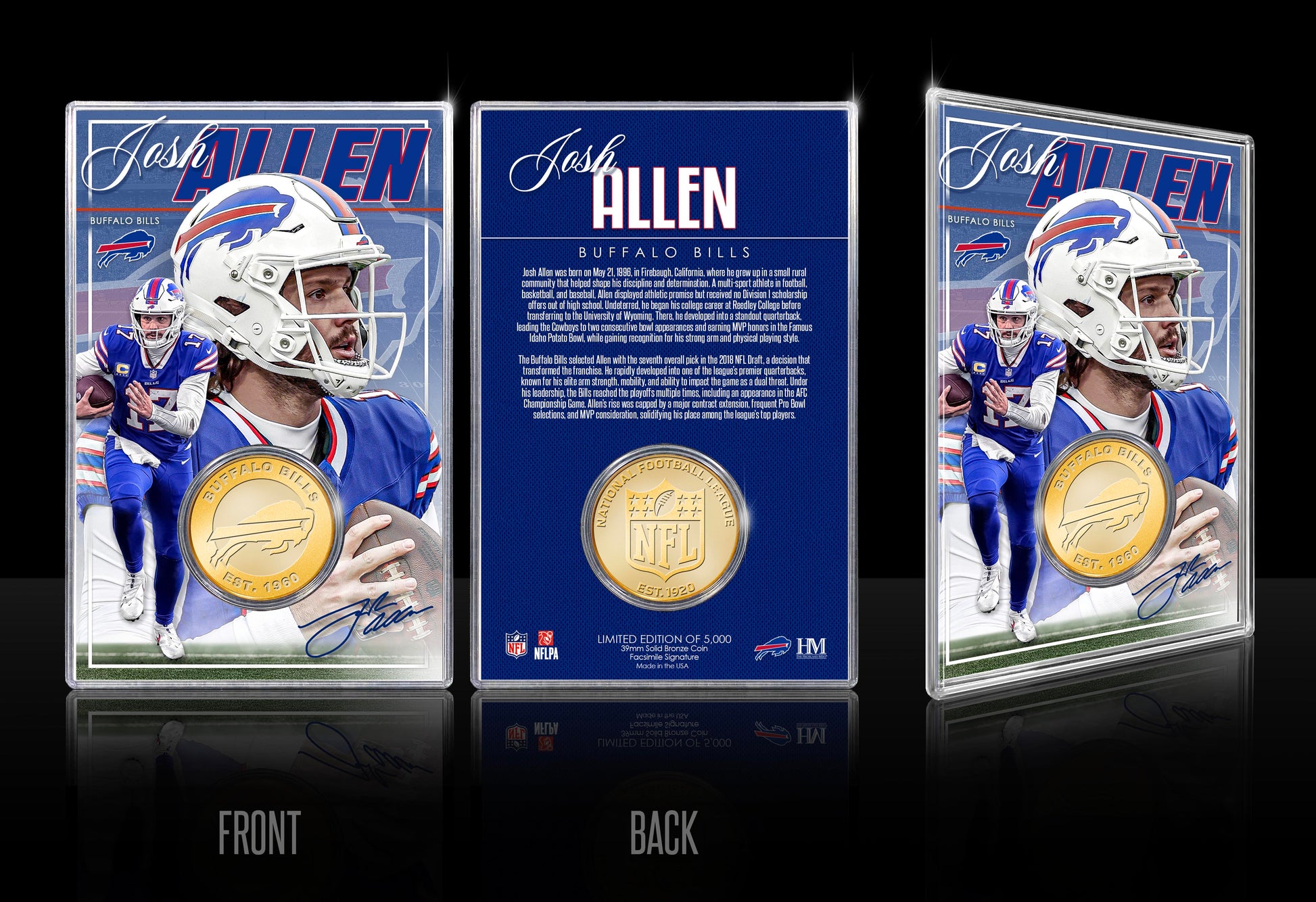 Josh Allen Buffalo Bills Bronze Coin Card