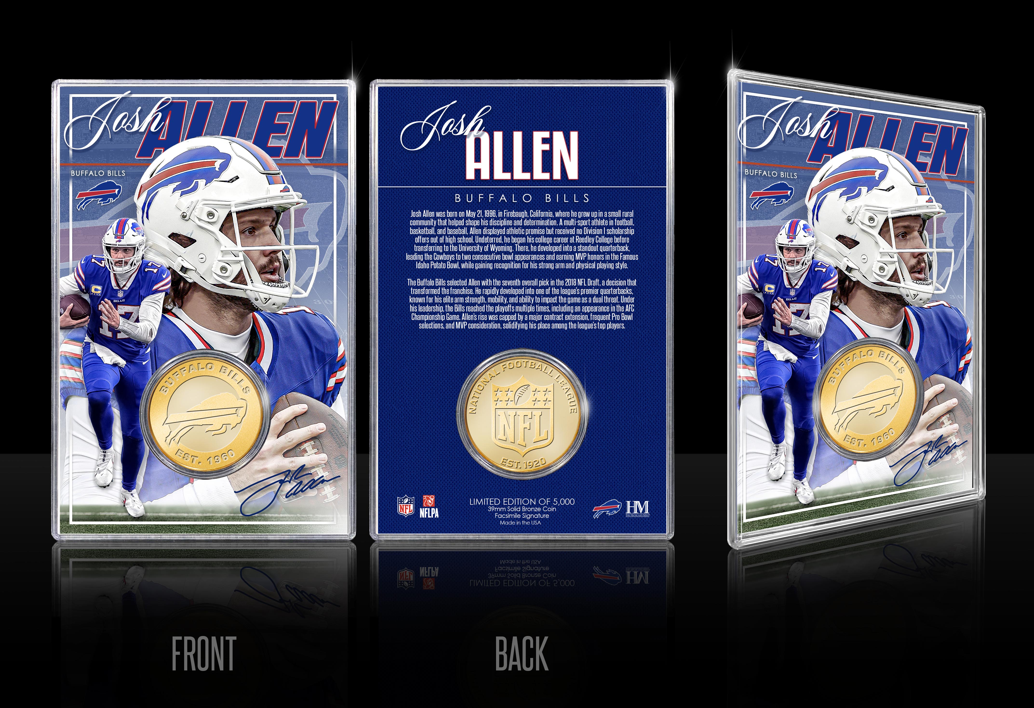 Josh Allen Buffalo Bills Bronze Coin Card