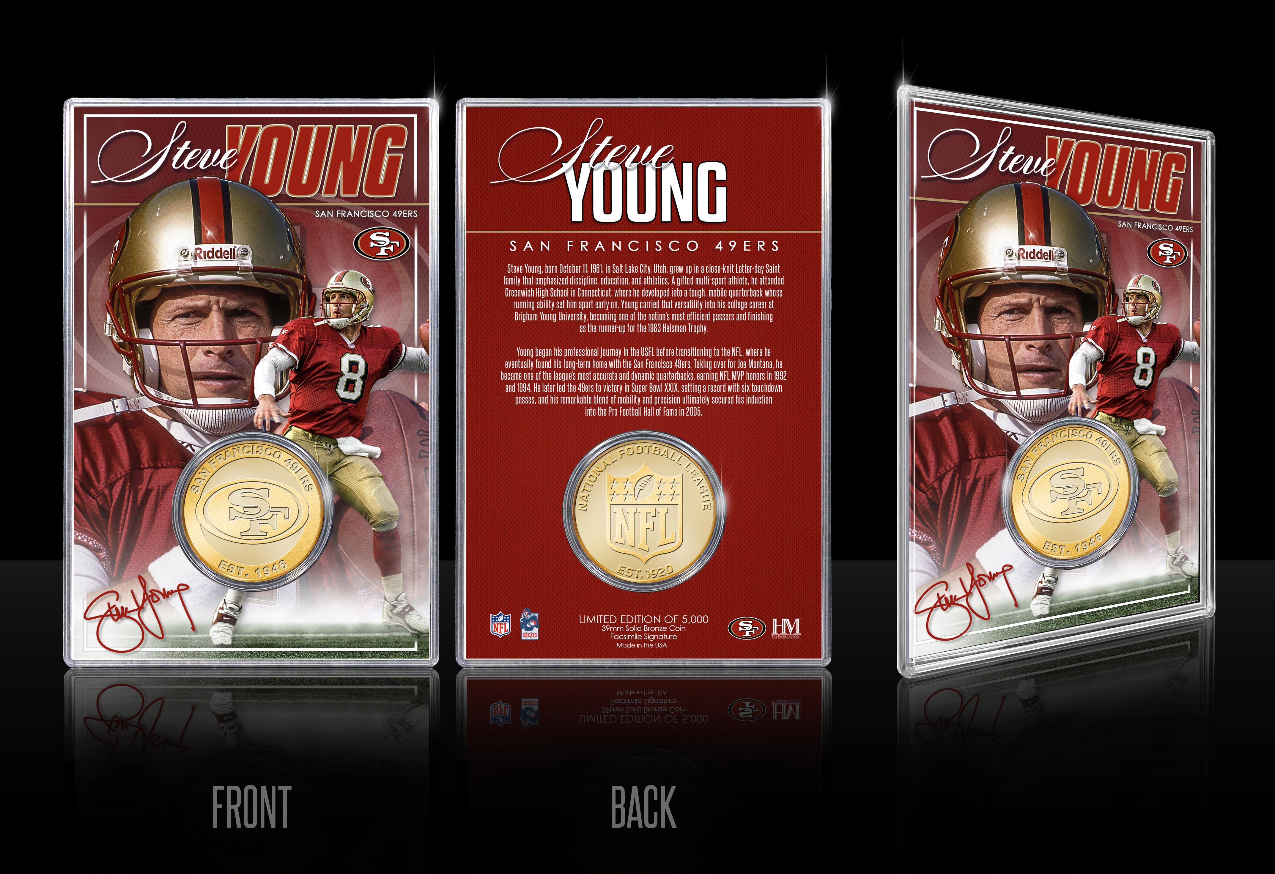 Steve Young San Francisco 49ers Bronze Coin Card