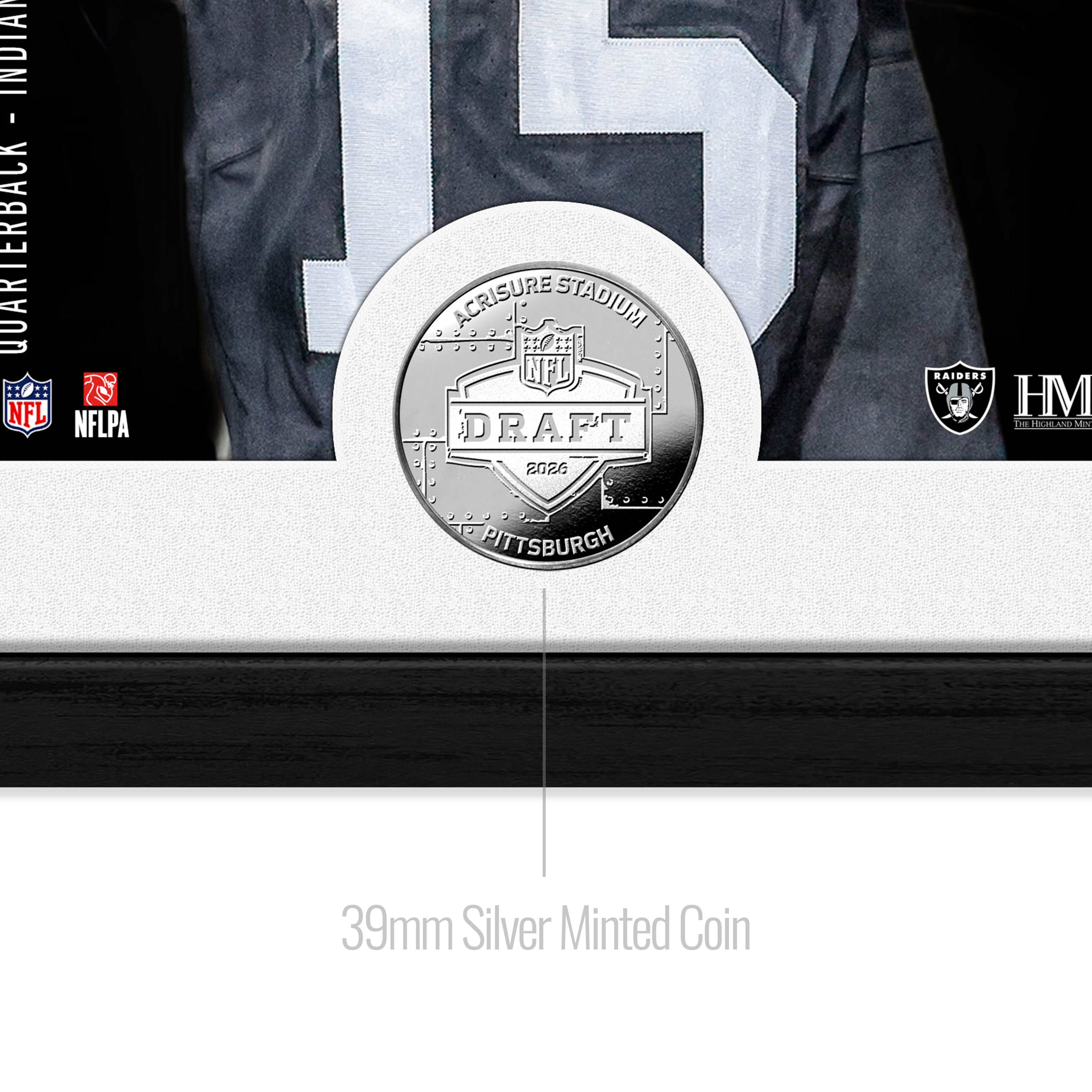 Fernando Mendoza Las Vegas Raiders 2026 NFL Draft Silver Coin Photo Mint