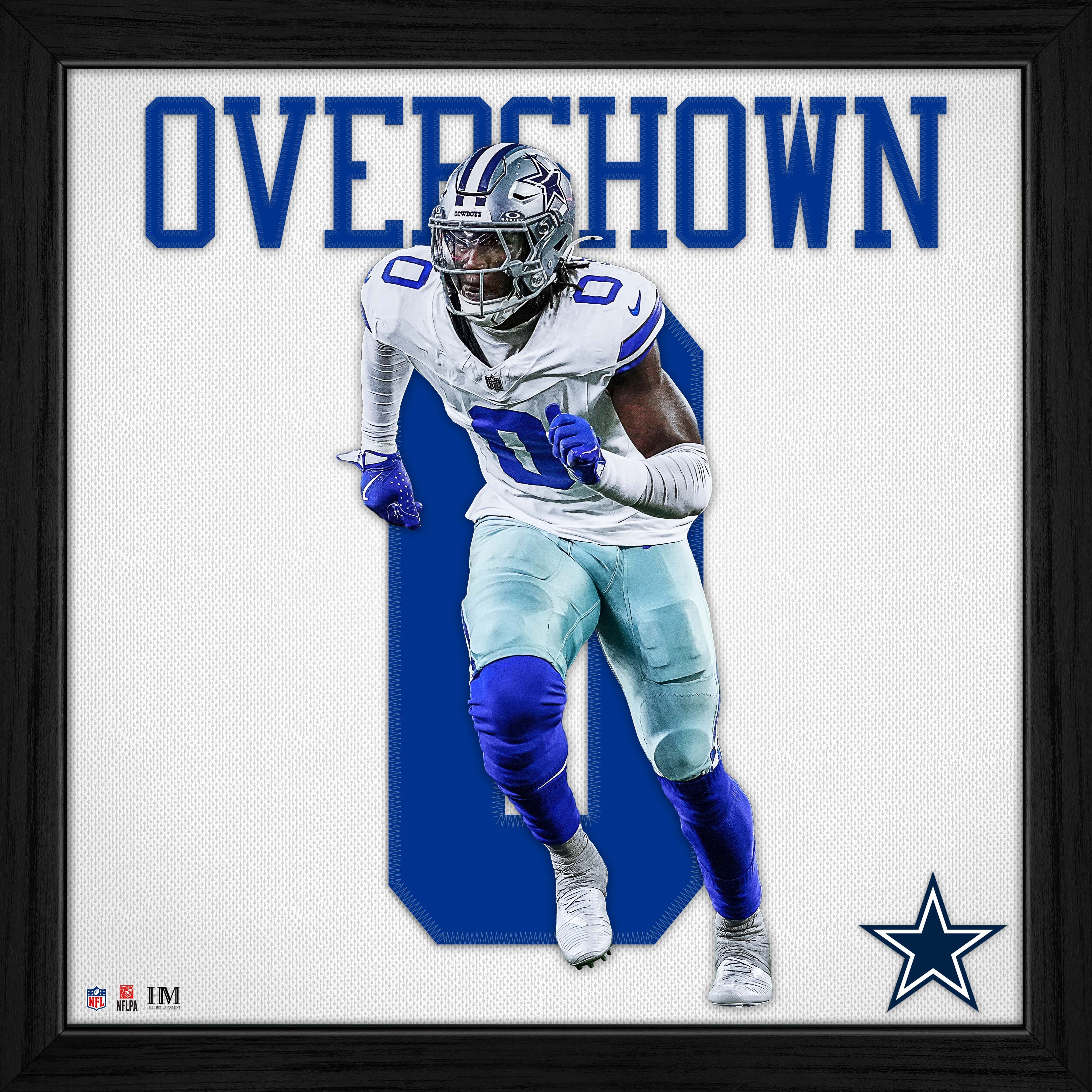 DeMarvion Overshown Dallas Cowboys Impact Jersey Frame