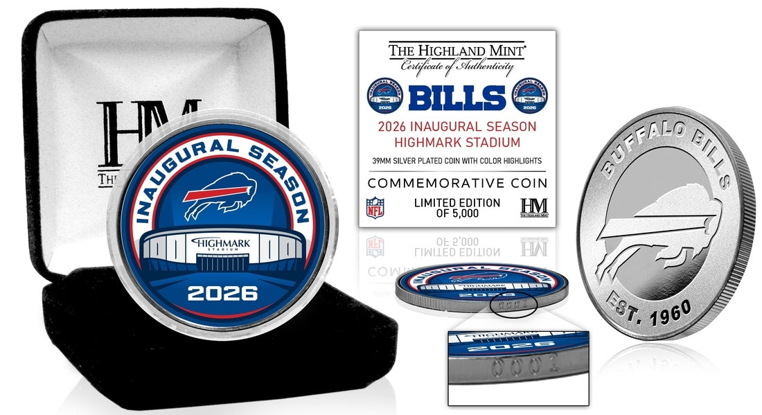 Buffalo Bills 2026 Highmark Stadium Inaugural Season Commemorative Silver-Plated Color Coin