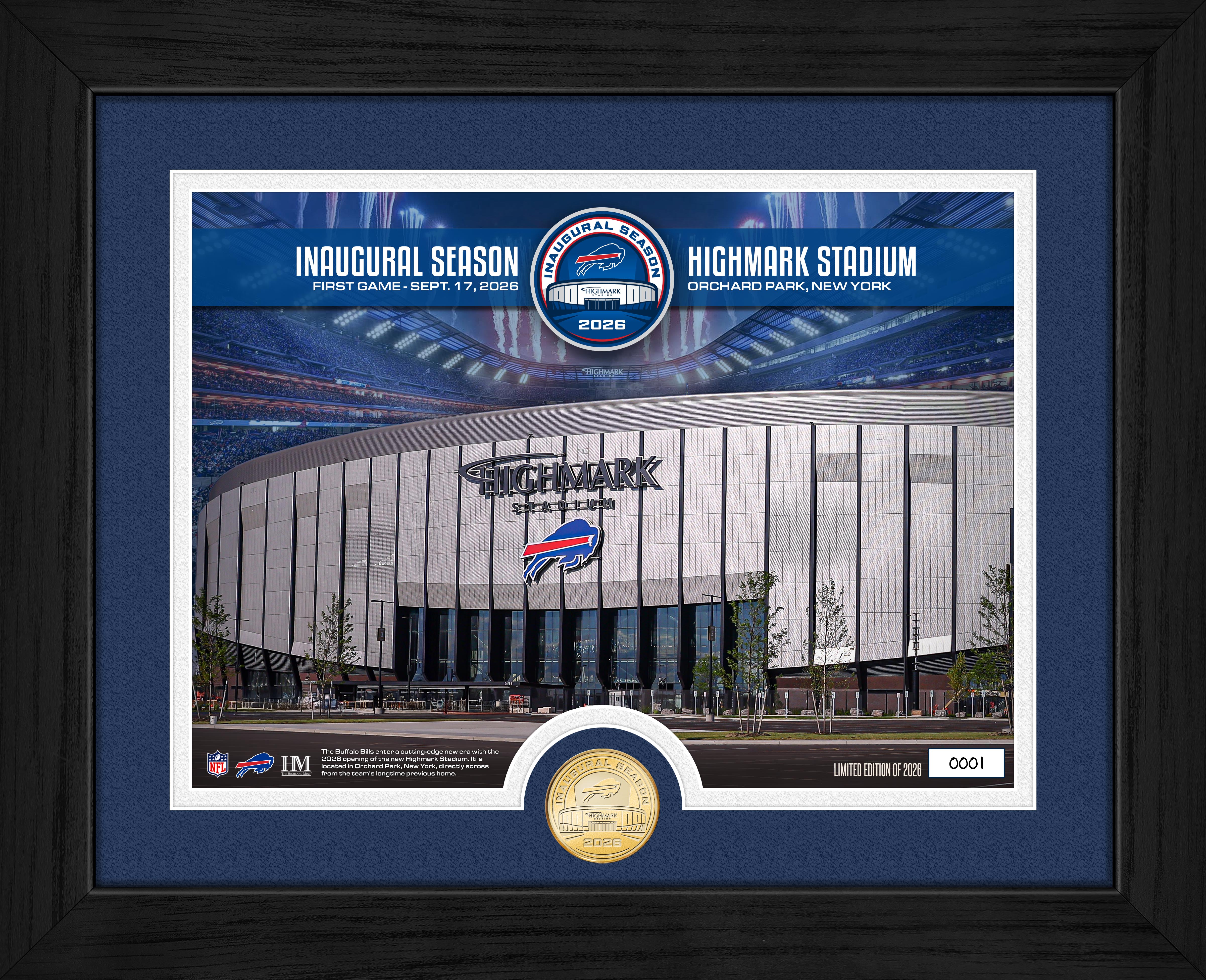 Buffalo Bills Highmark Stadium Inaugural Season Bronze Coin Photo Mint