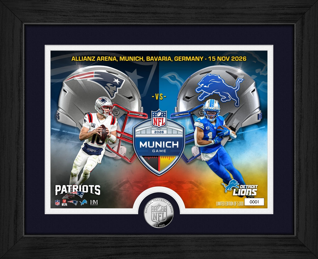 2026 NFL International Games Week 10 Patriots vs Lions Munich Silver Coin Photo Mint