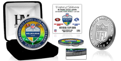 2026 NFL International Games 49ers vs Rams Melbourne Color Silver Flip Coin
