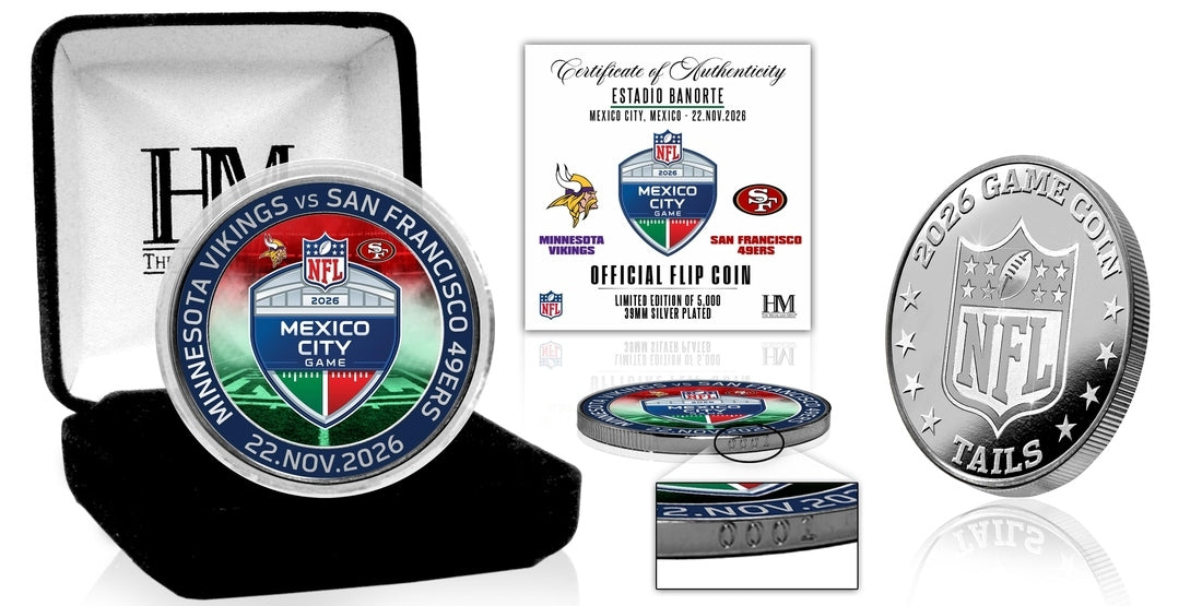 2026 NFL International Games Vikings vs 49ers Mexico Color Silver Flip Coin