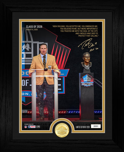 Drew Brees Pro Football Hall of Fame Induction Bronze Coin Photo Mint