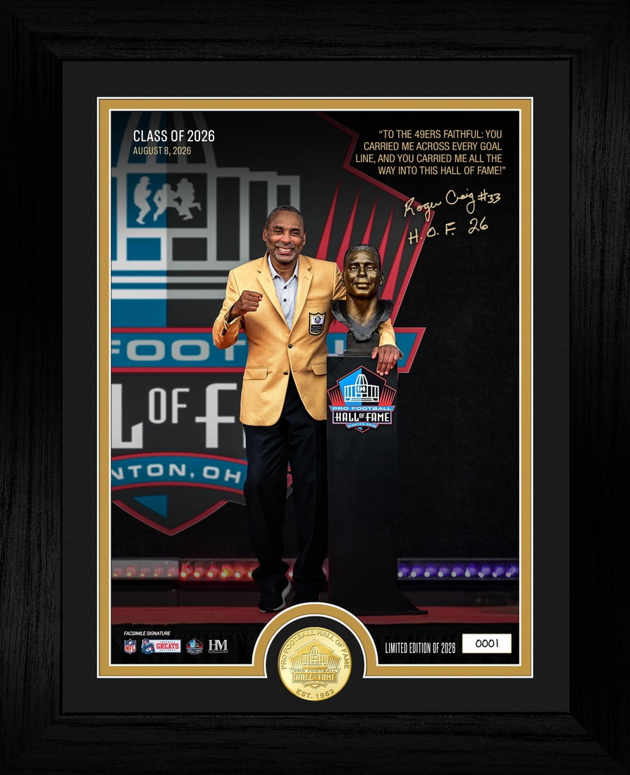 Roger Craig Pro Football Hall of Fame Induction Bronze Coin Photo Mint
