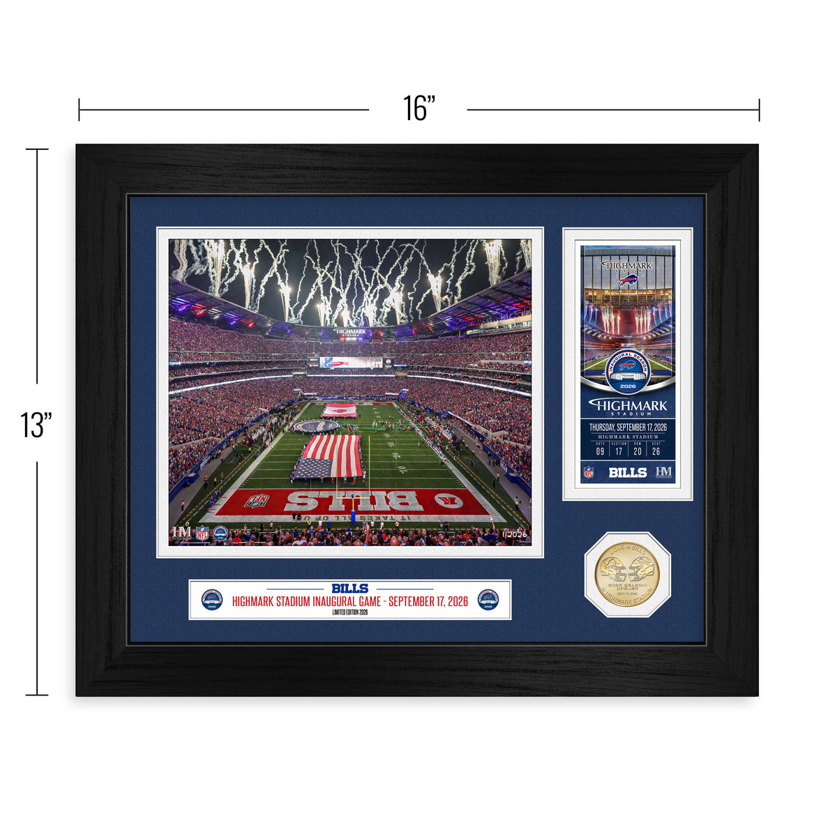 Buffalo Bills Highmark Stadium Inaugural Home Game Bronze Coin Photo Mint