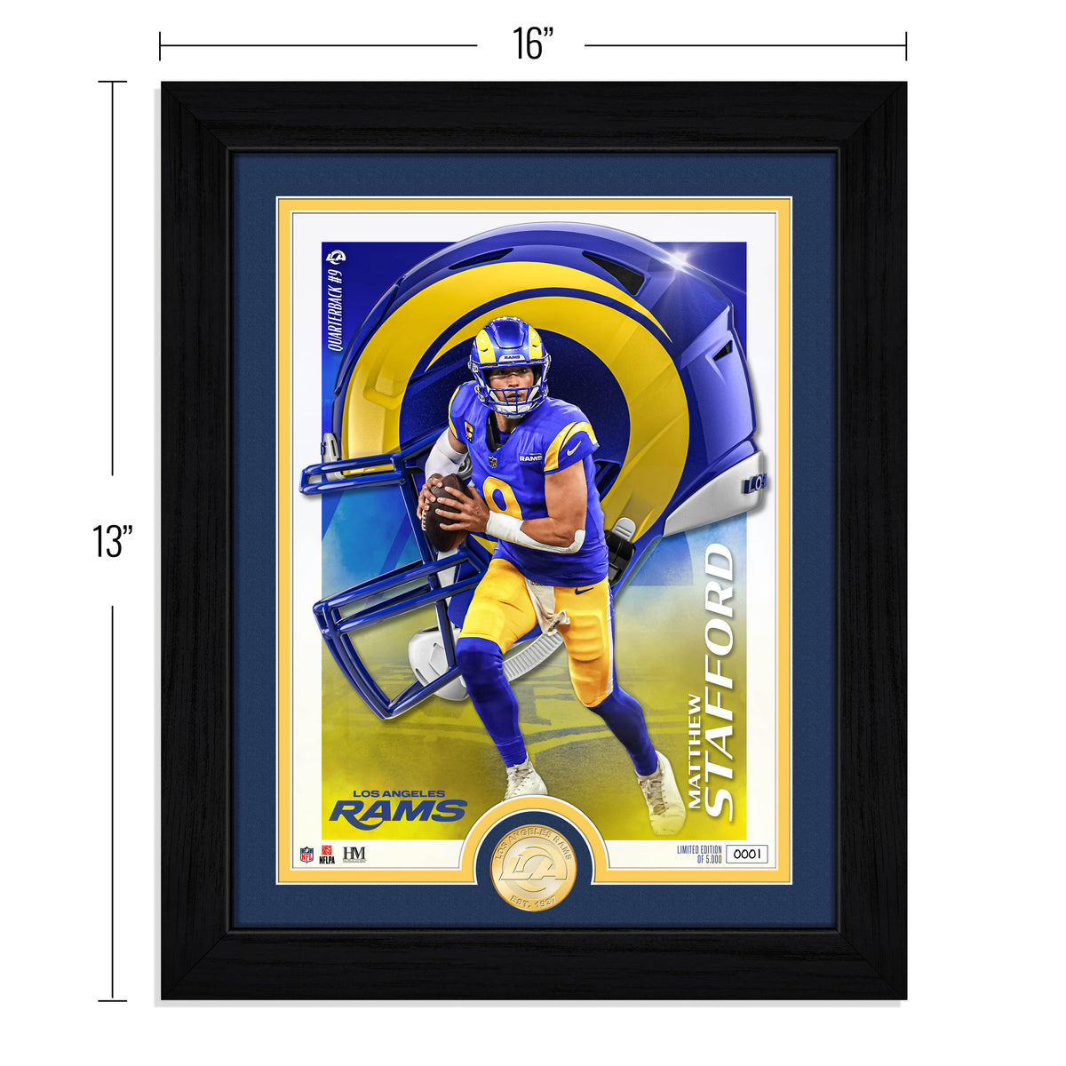 Matt Stafford Challenger Bronze Coin Photo Mint