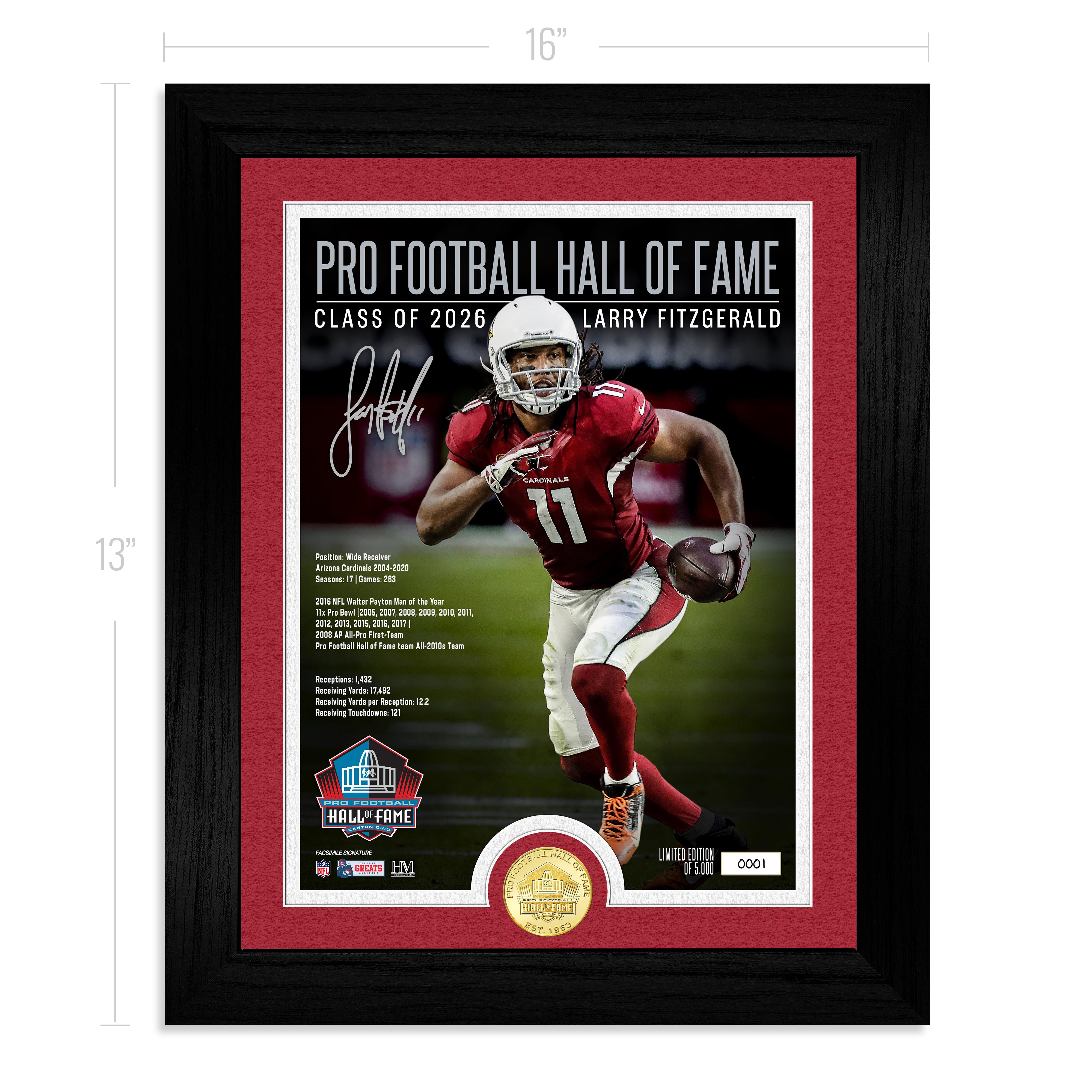 Larry Fitzgerald 2026 NFL Hall of Fame Induction Bronze Coin Photo Mint
