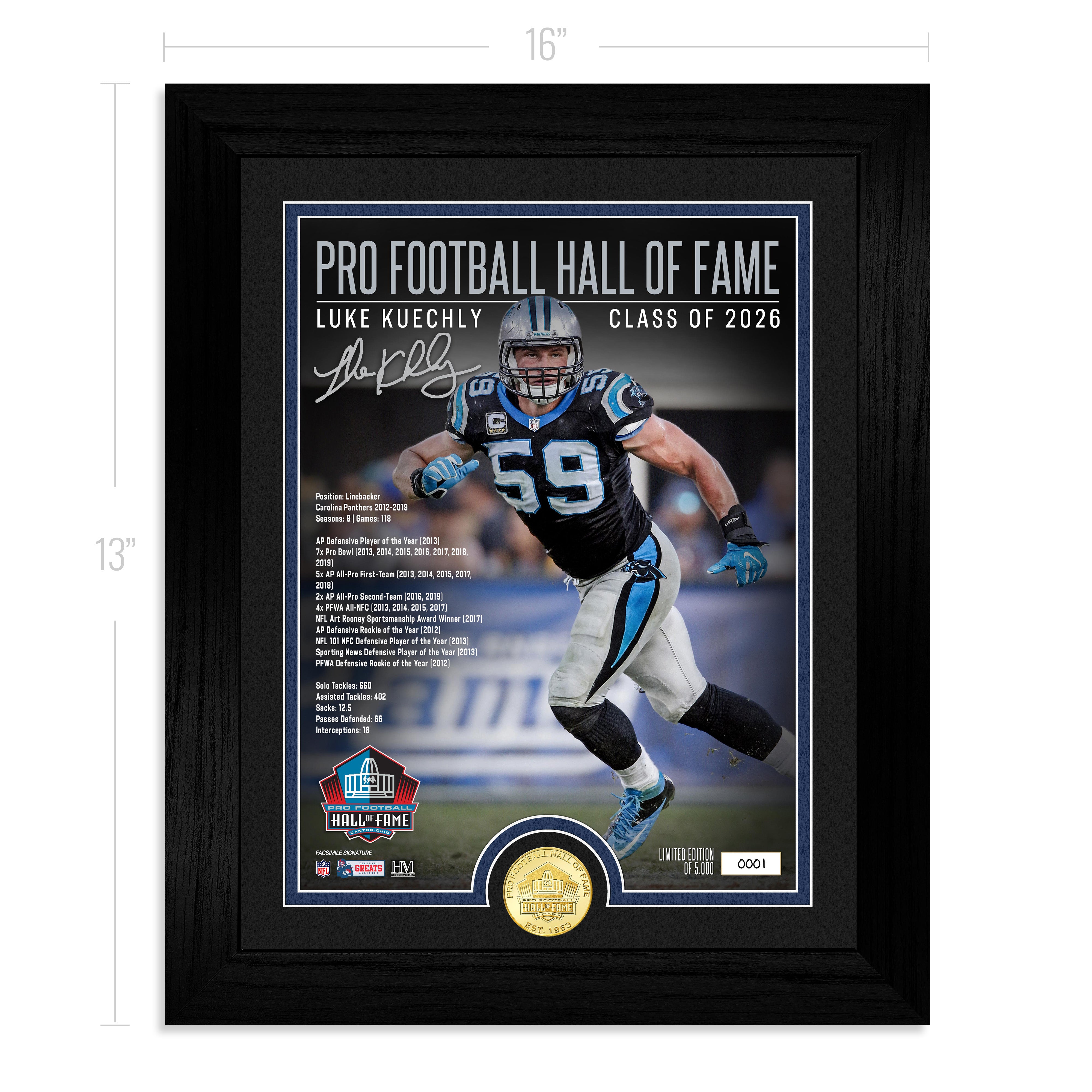 Luke Kuechly 2026 NFL Hall of Fame Induction Bronze Coin Photo
