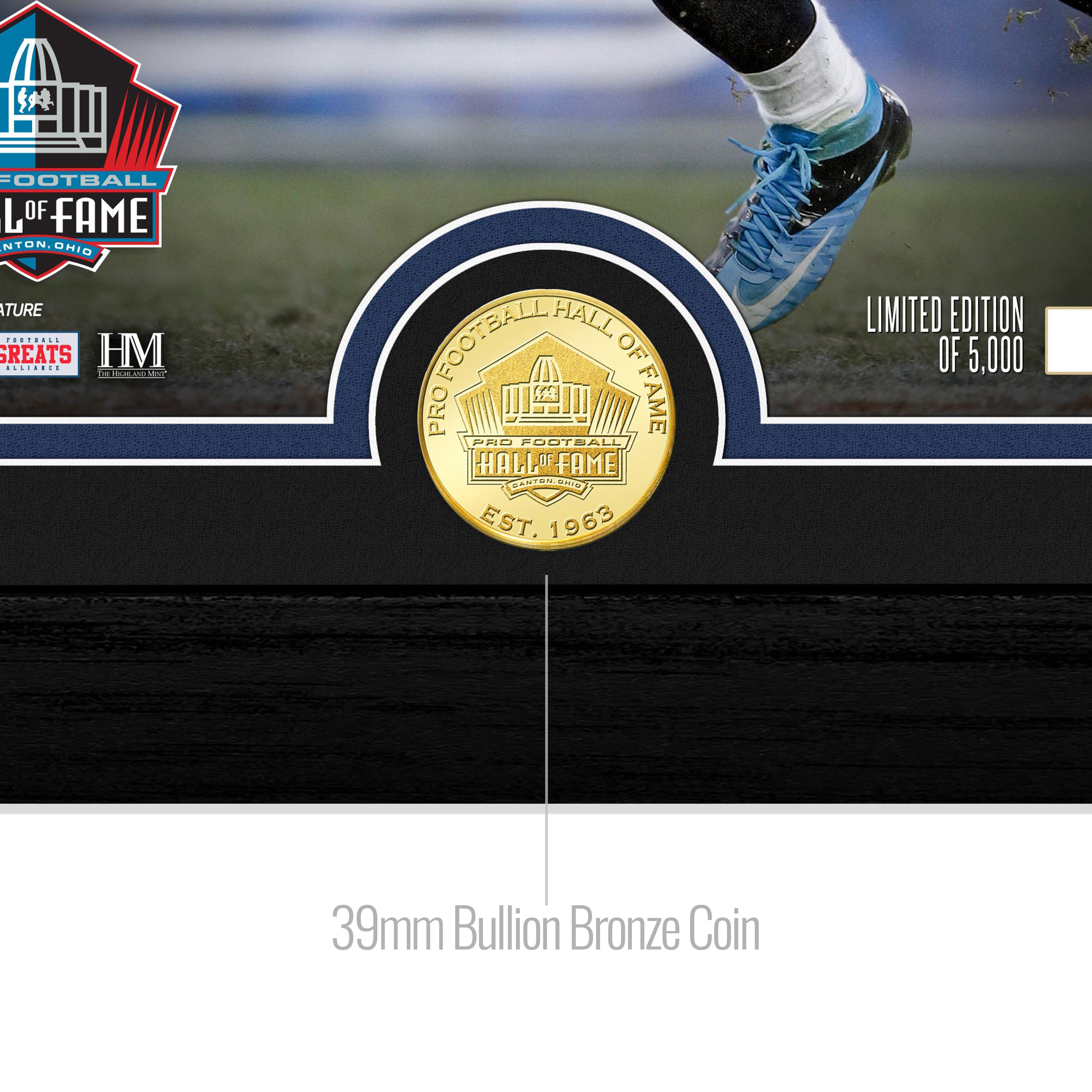 希少限定品　NFLゴールド付　記念フォトフレーム　レイ・ルイス　アメフト Luke Kuechly 2026 NFL Hall of Fame Induction Bronze Coin Photo