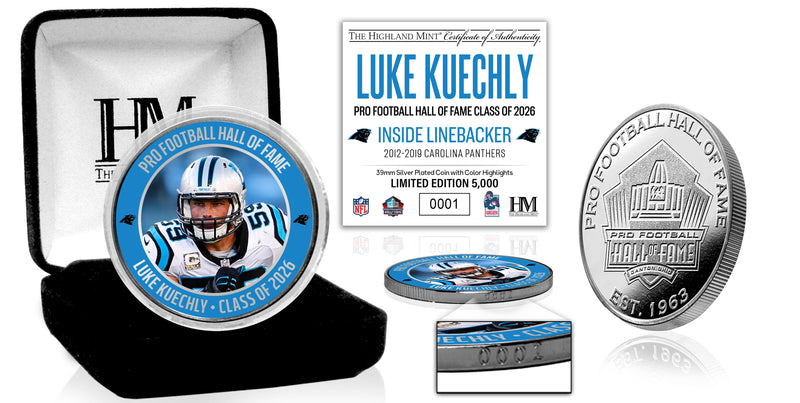 Luke Kuechly 2026 NFL Hall of Fame Induction Silver Plated Coin