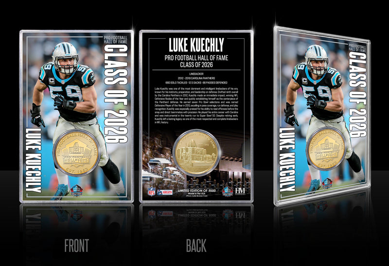 Luke Kuechly 2026 NFL Hall of Fame Induction Bronze Coin Card
