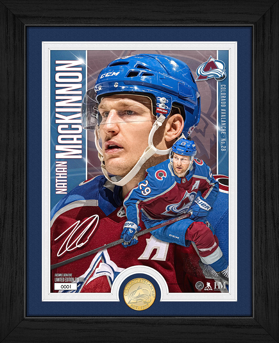 Nathan McKinnon Colorado Avalanche Bronze Coin Artist Proof Photo Mint