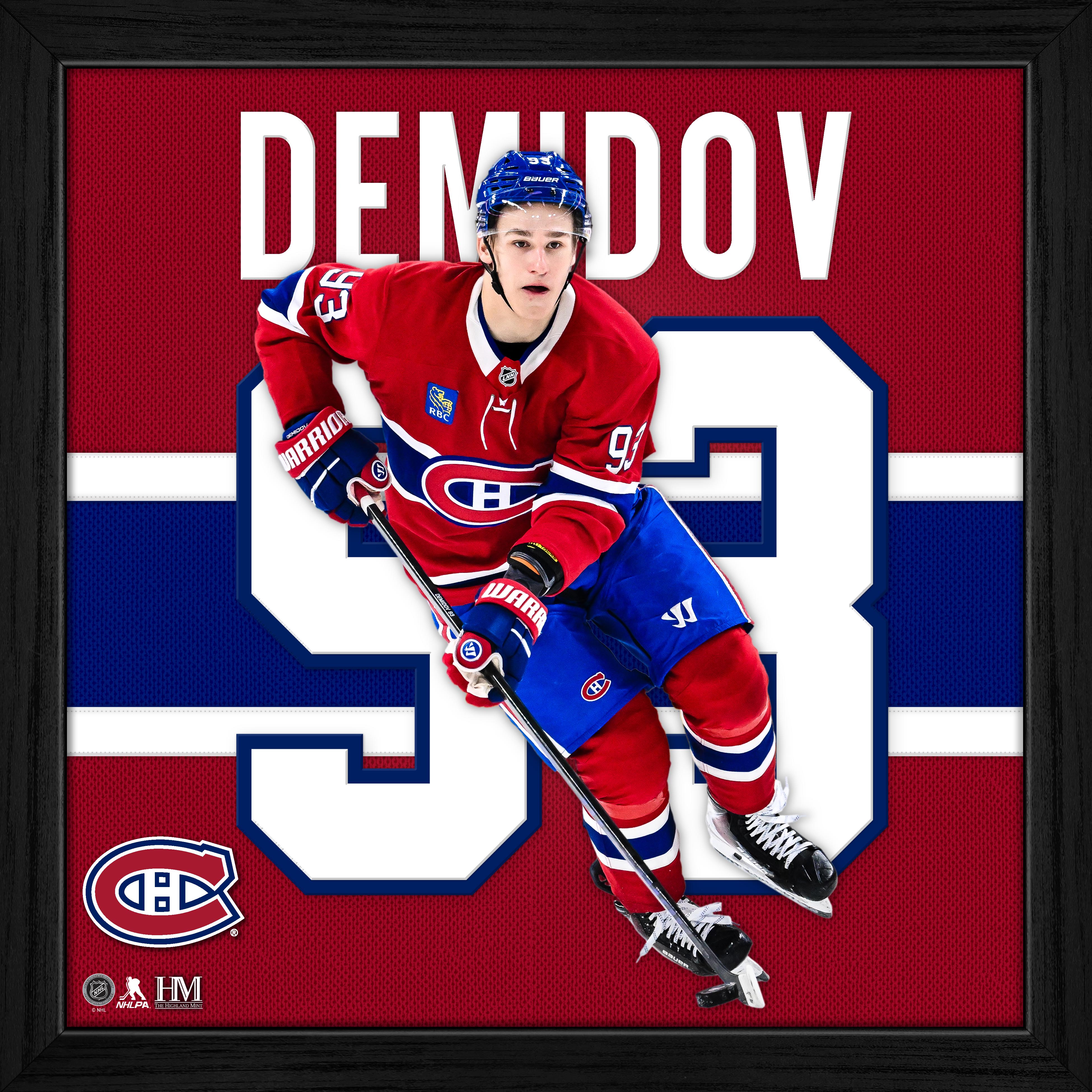 Ivan Demidov Montreal Canadiens Impact Jersey Frame