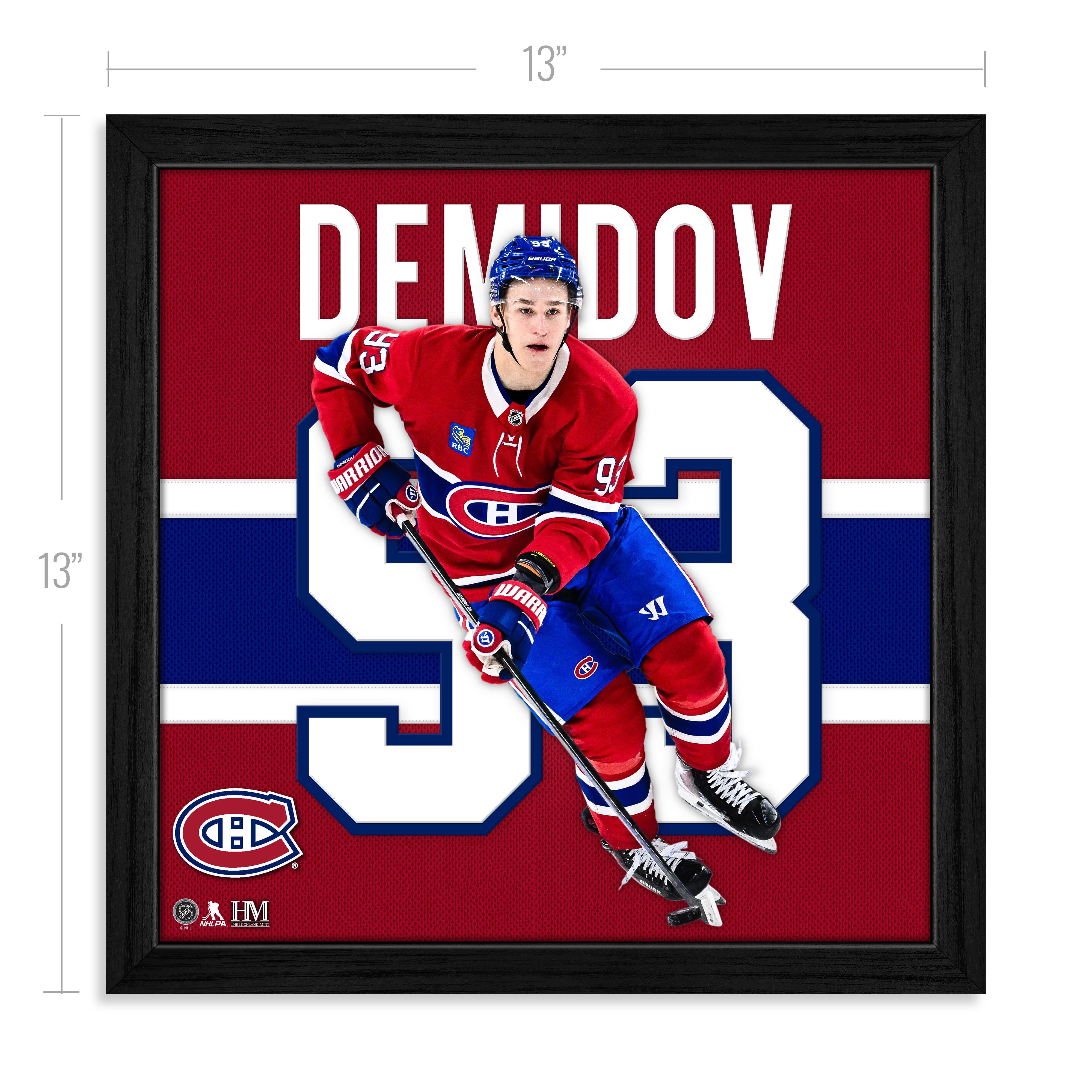 Ivan Demidov Montreal Canadiens Impact Jersey Frame