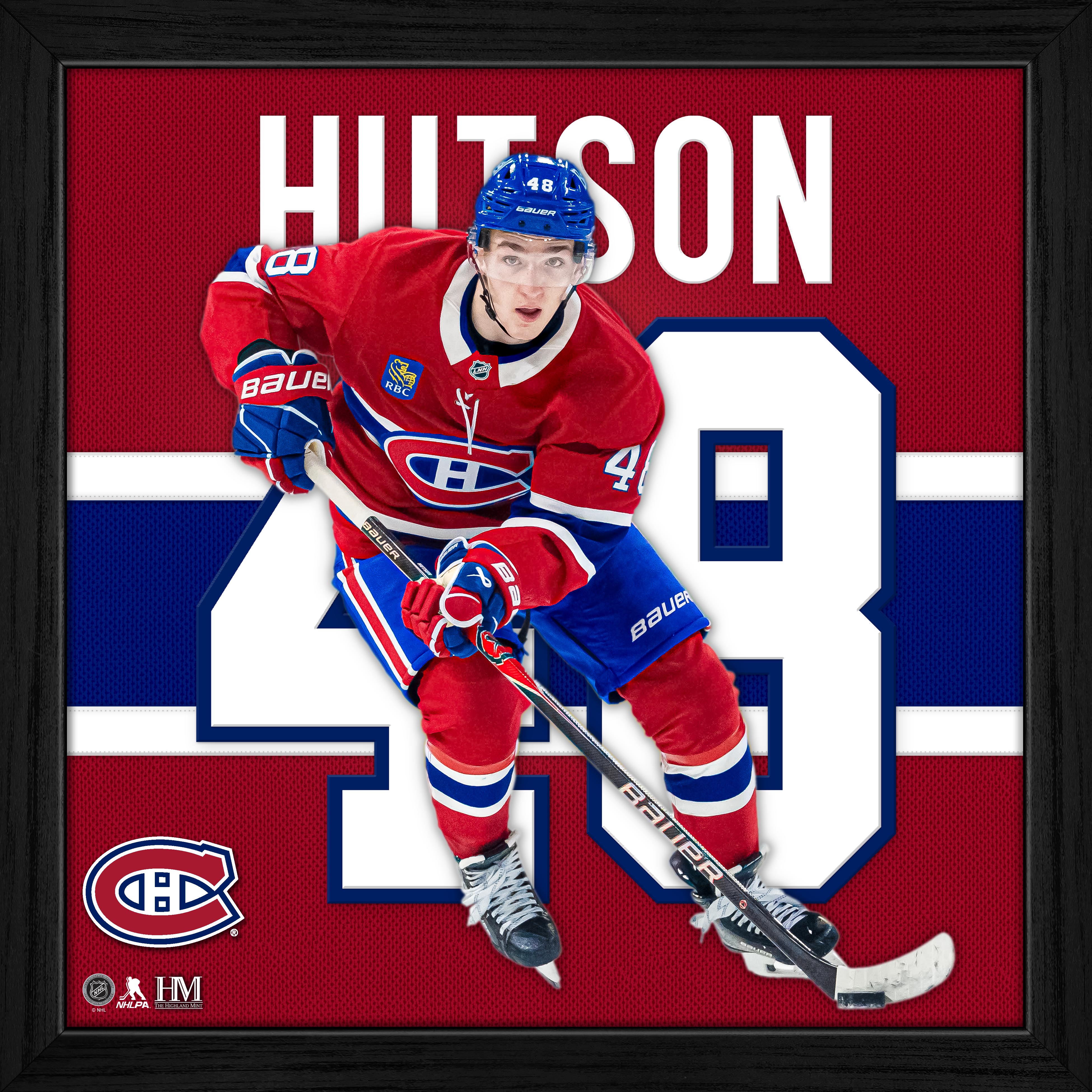 Lane Hutson Montreal Canadiens Impact Jersey Frame 