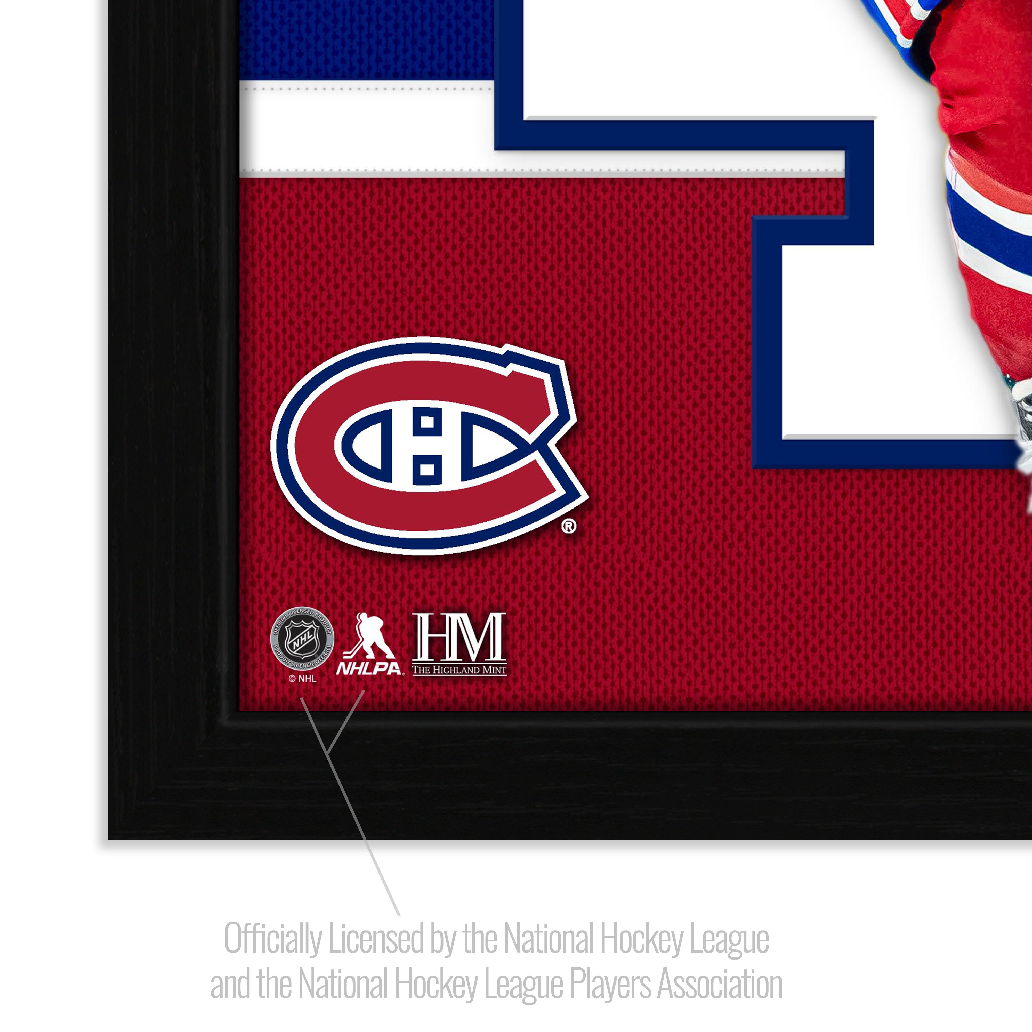 Lane Hutson Montreal Canadiens Impact Jersey Frame