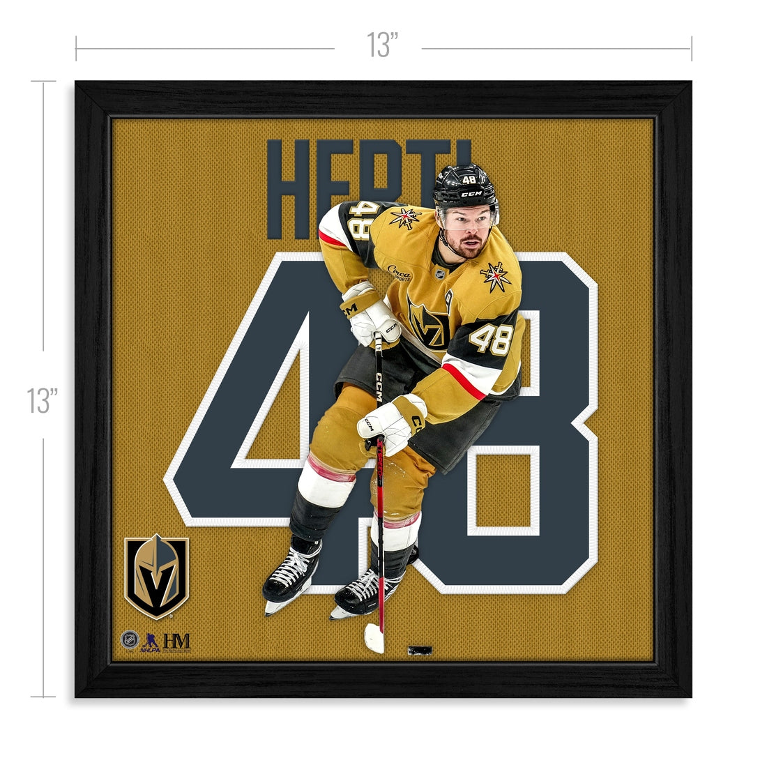 Tomas Hertl Vegas Golden Knights Impact Jersey Frame