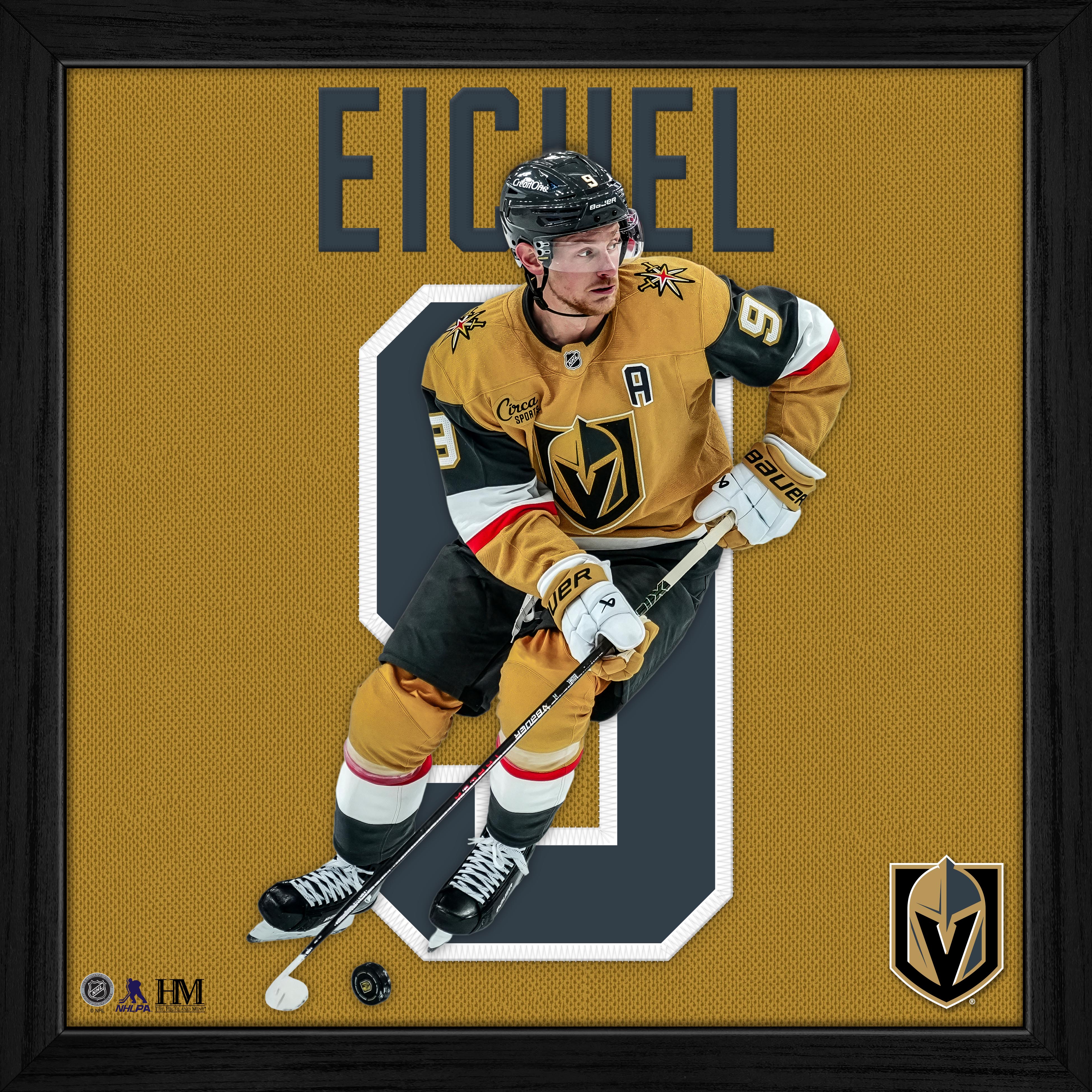 Jack Eichel Vegas Golden Knights Impact Jersey Frame