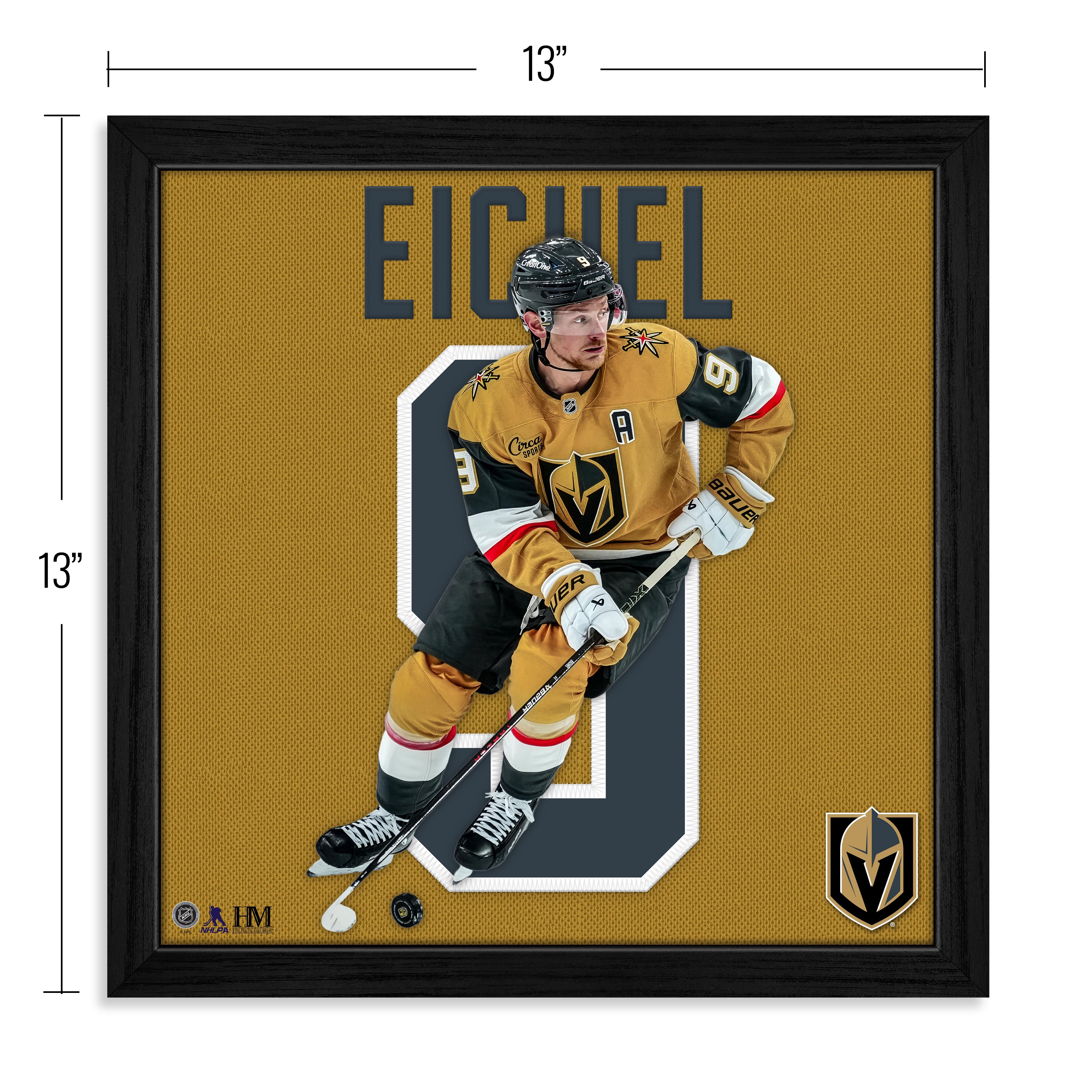 Jack Eichel Vegas Golden Knights Impact Jersey Frame