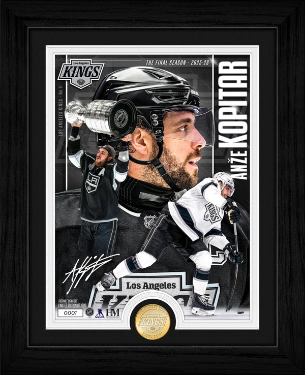 Anze Kopitar Los Angeles Kings Final Season Bronze Coin Artist Proof Photo Mint