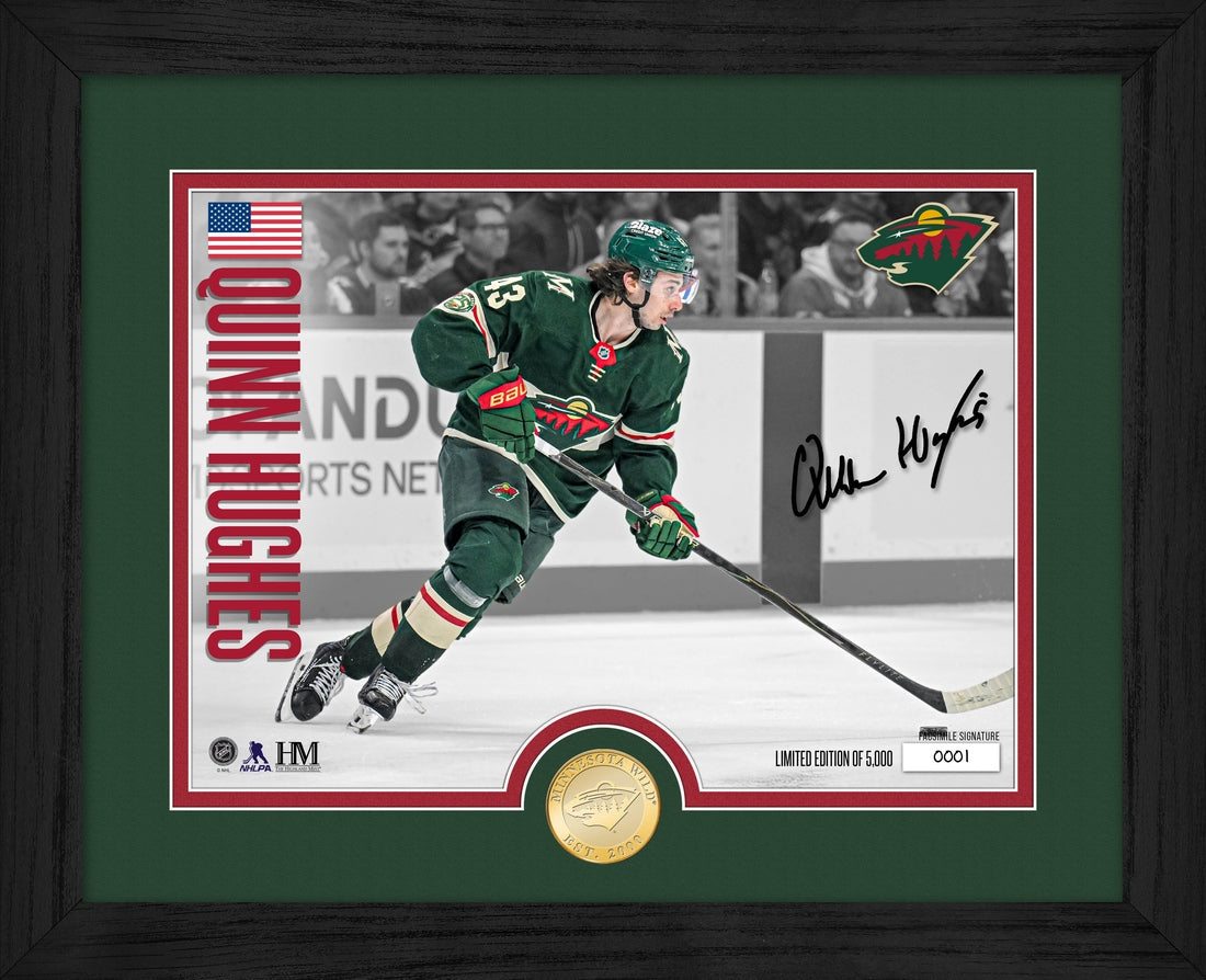 Quinn Hughes Bronze Coin Photo Mint